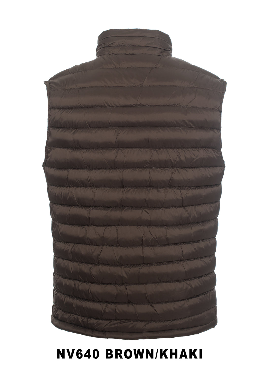 Men's Puffer Workwear/Streetwear Sleeveless Vest-NV640-BROWN/KHAKI - Rodeo Clothing wholesale 