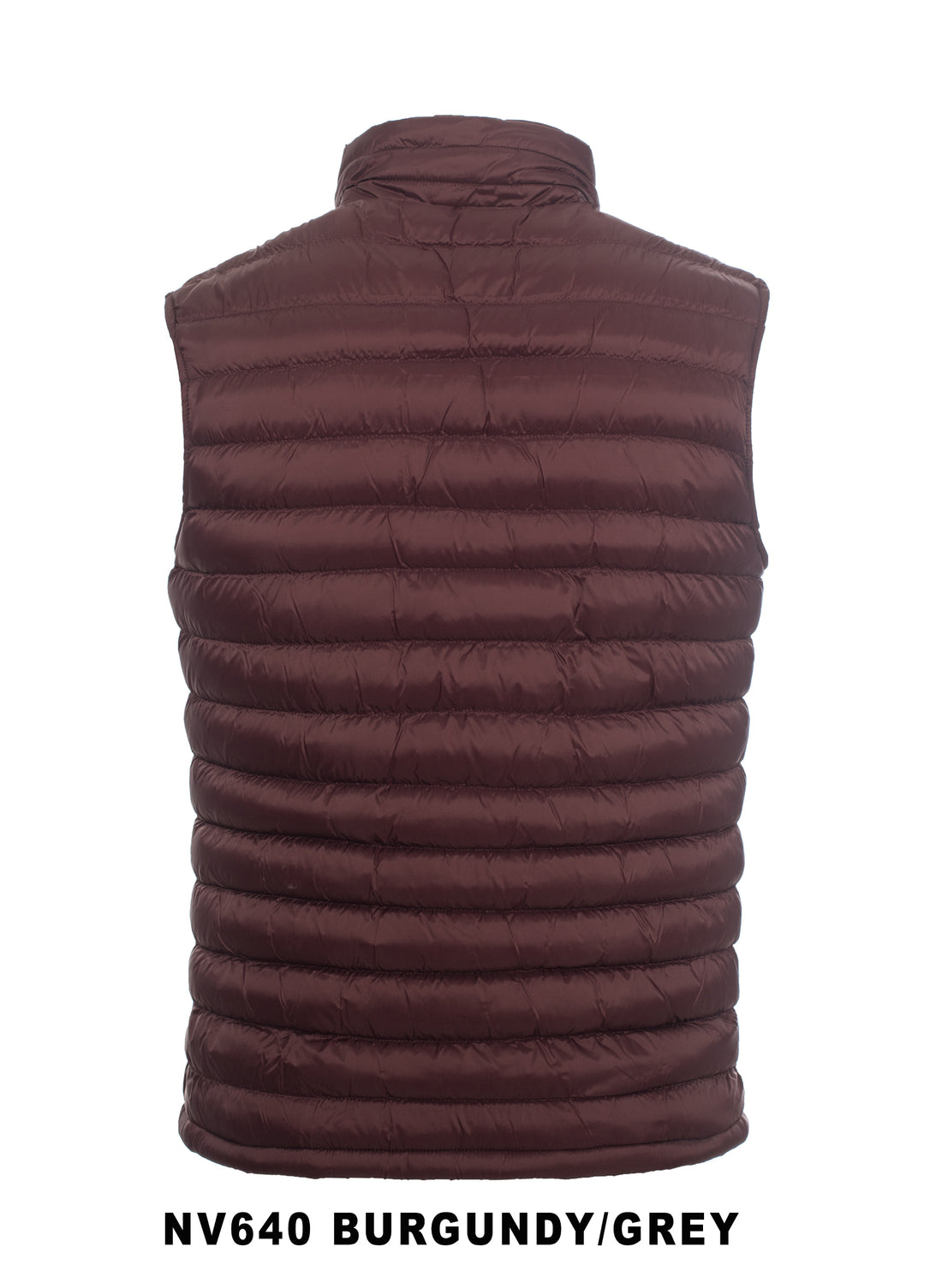 Men's Puffer Workwear/Streetwear Sleeveless Vest-NV640-BURG/GRY - Rodeo Clothing wholesale 