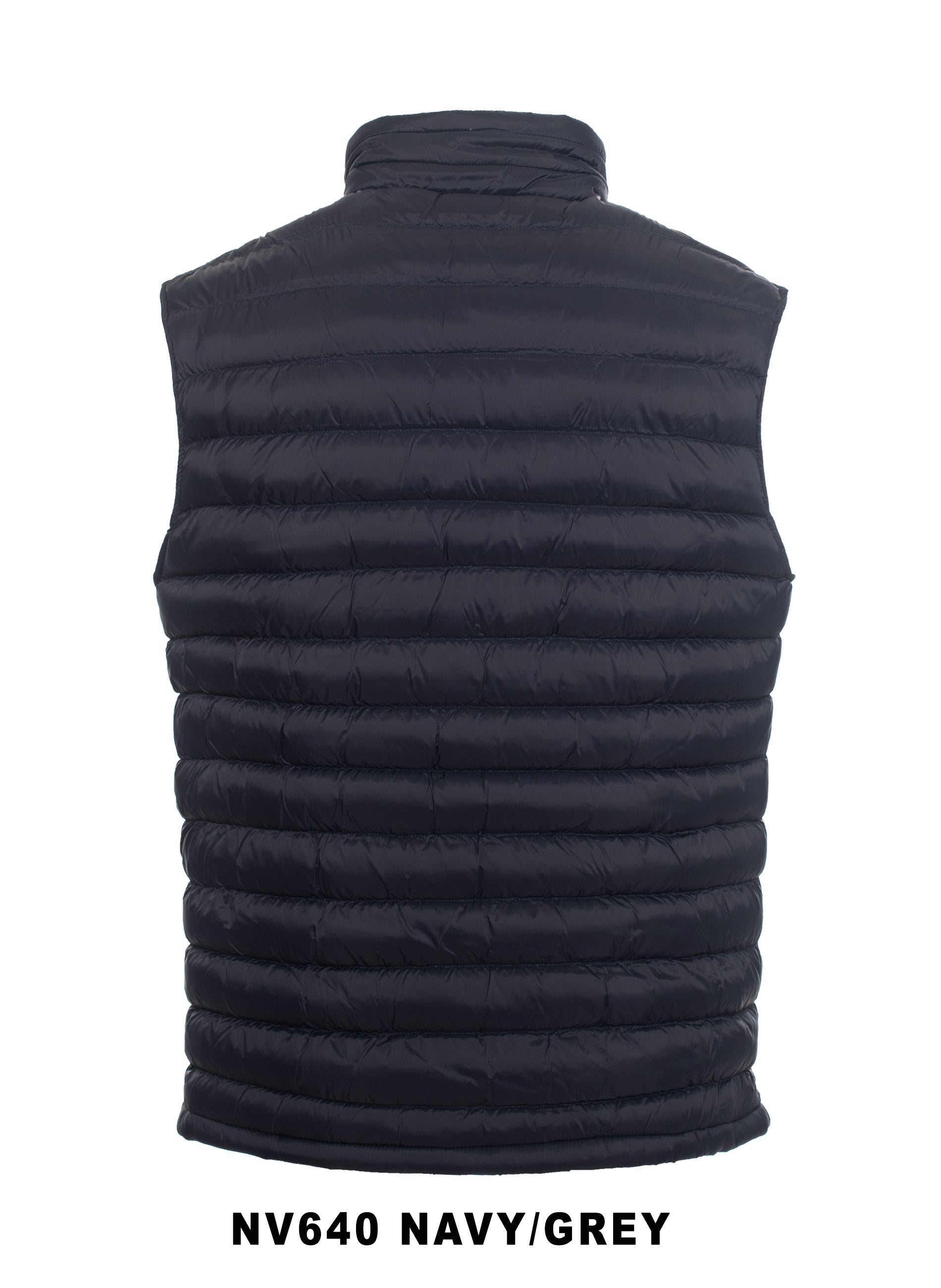 Men's Puffer Workwear/Streetwear Sleeveless Vest-NV640-NAVY/GRY - Rodeo Clothing wholesale 