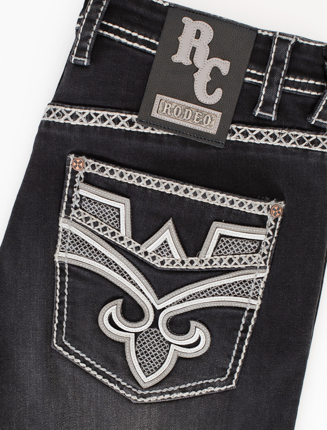 MEN'S COTTON/SPANDEX STRETCH FANCY SLIM STRAIGHT JEANS-RP500-502 - Rodeo Clothing wholesale 