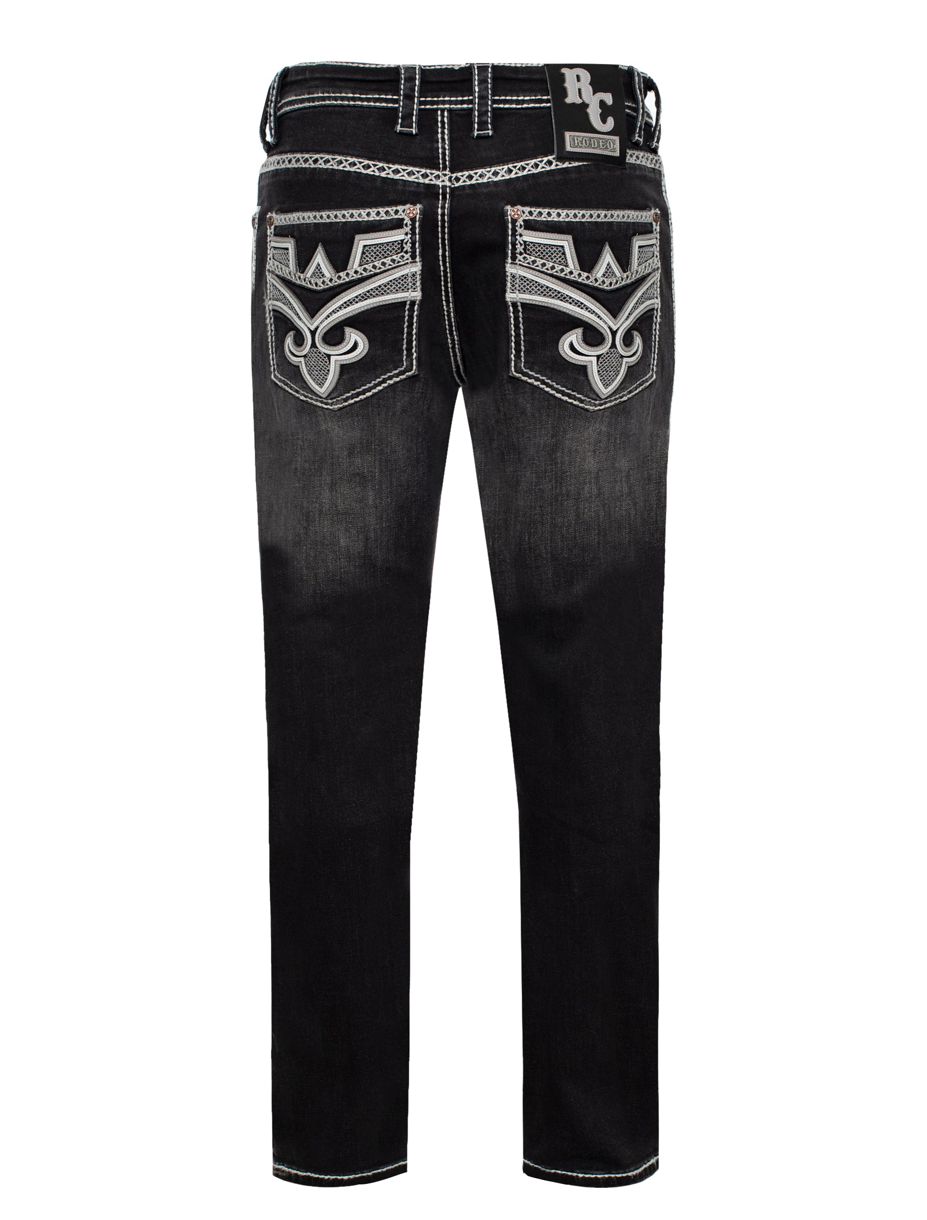 MEN'S COTTON/SPANDEX STRETCH FANCY SLIM STRAIGHT JEANS-RP500-502 - Rodeo Clothing wholesale 