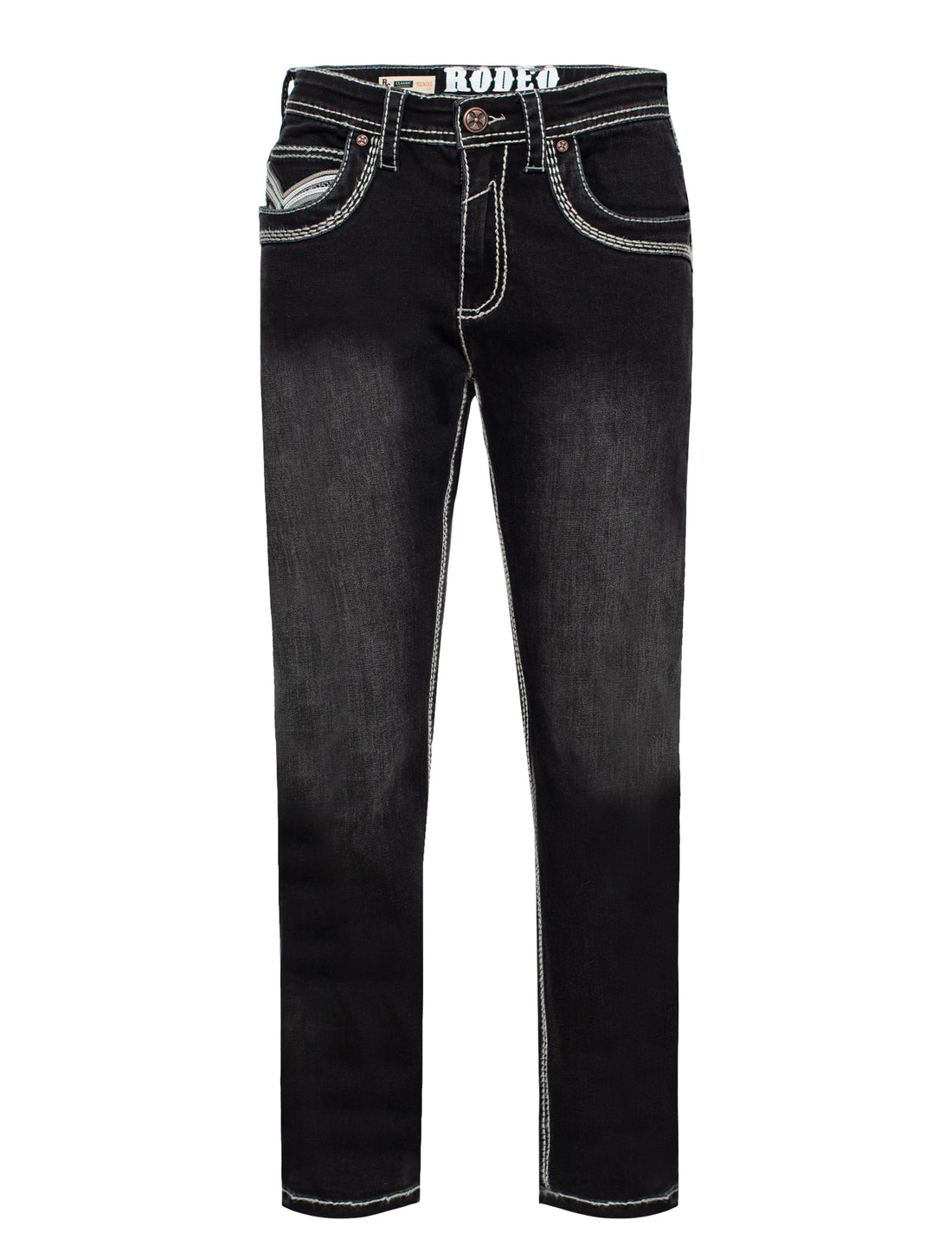 MEN'S COTTON/SPANDEX STRETCH FANCY SLIM STRAIGHT JEANS-RP500-502 - Rodeo Clothing wholesale 