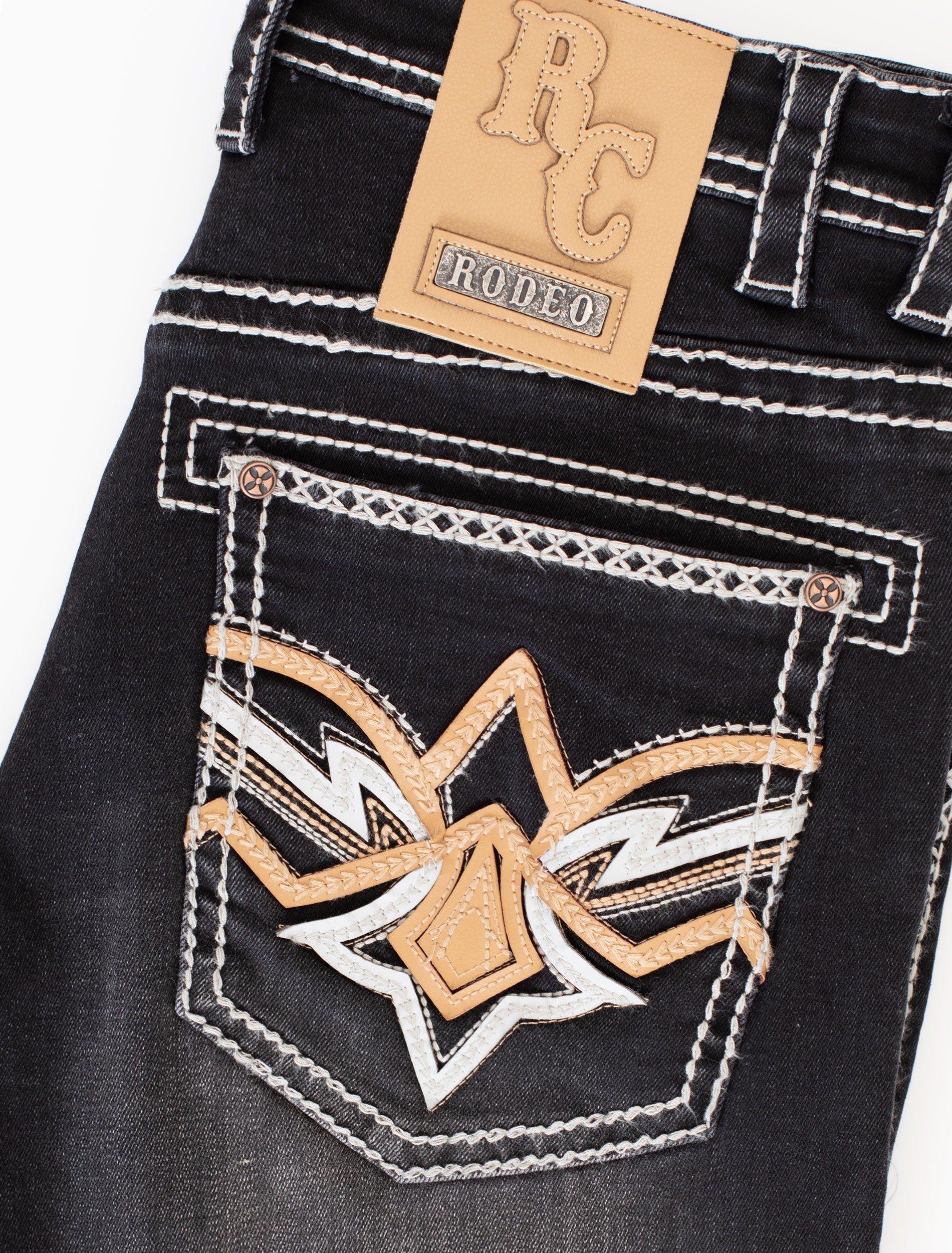 MEN'S COTTON/SPANDEX STRETCH FANCY SLIM STRAIGHT JEANS-RP500-507 - Rodeo Clothing wholesale 