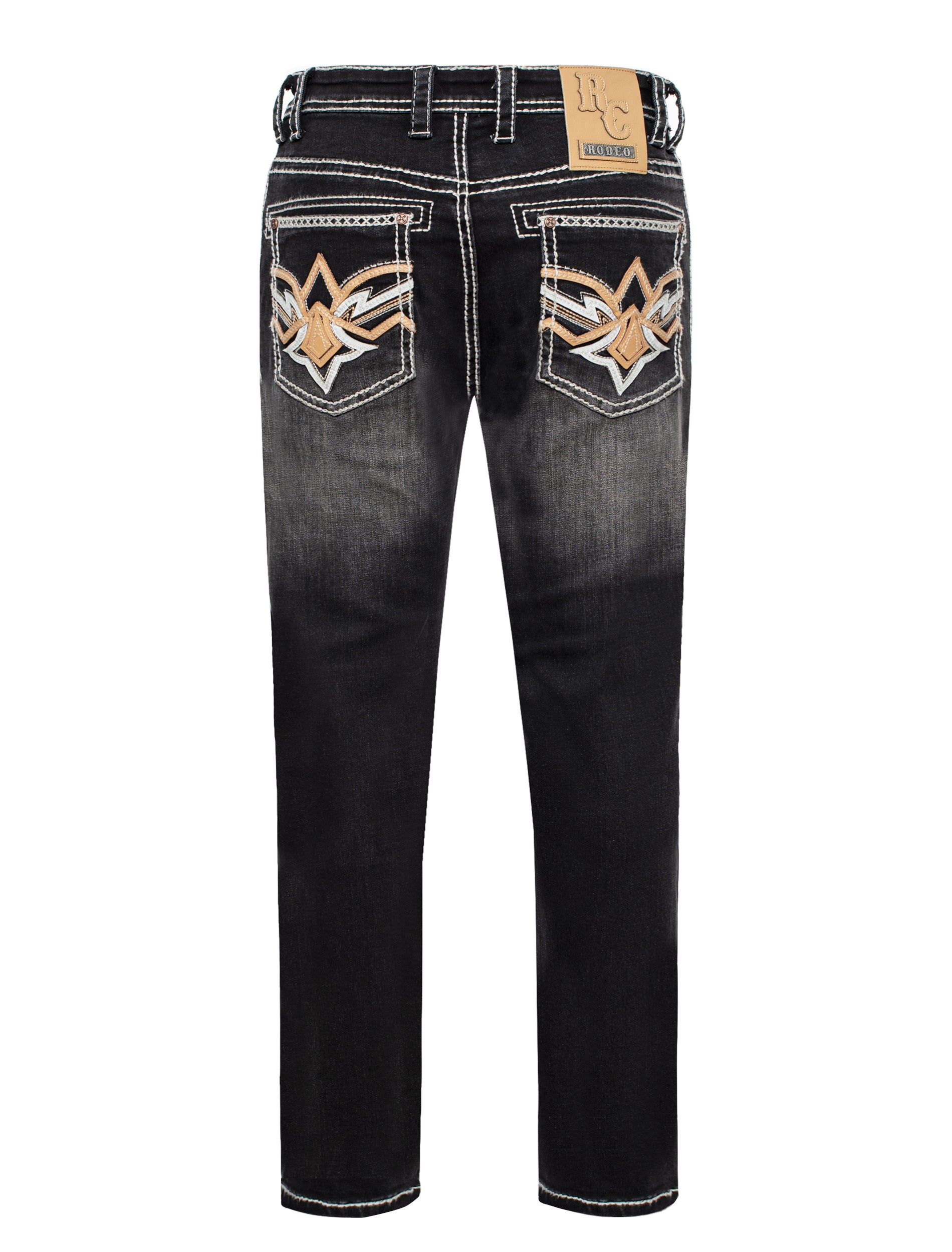 MEN'S COTTON/SPANDEX STRETCH FANCY SLIM STRAIGHT JEANS-RP500-507 - Rodeo Clothing wholesale 
