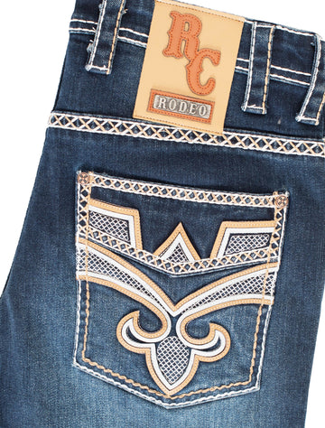 MEN'S COTTON/SPANDEX STRETCH FANCY SLIM STRAIGHT JEANS-RP500-501 - Rodeo Clothing wholesale 