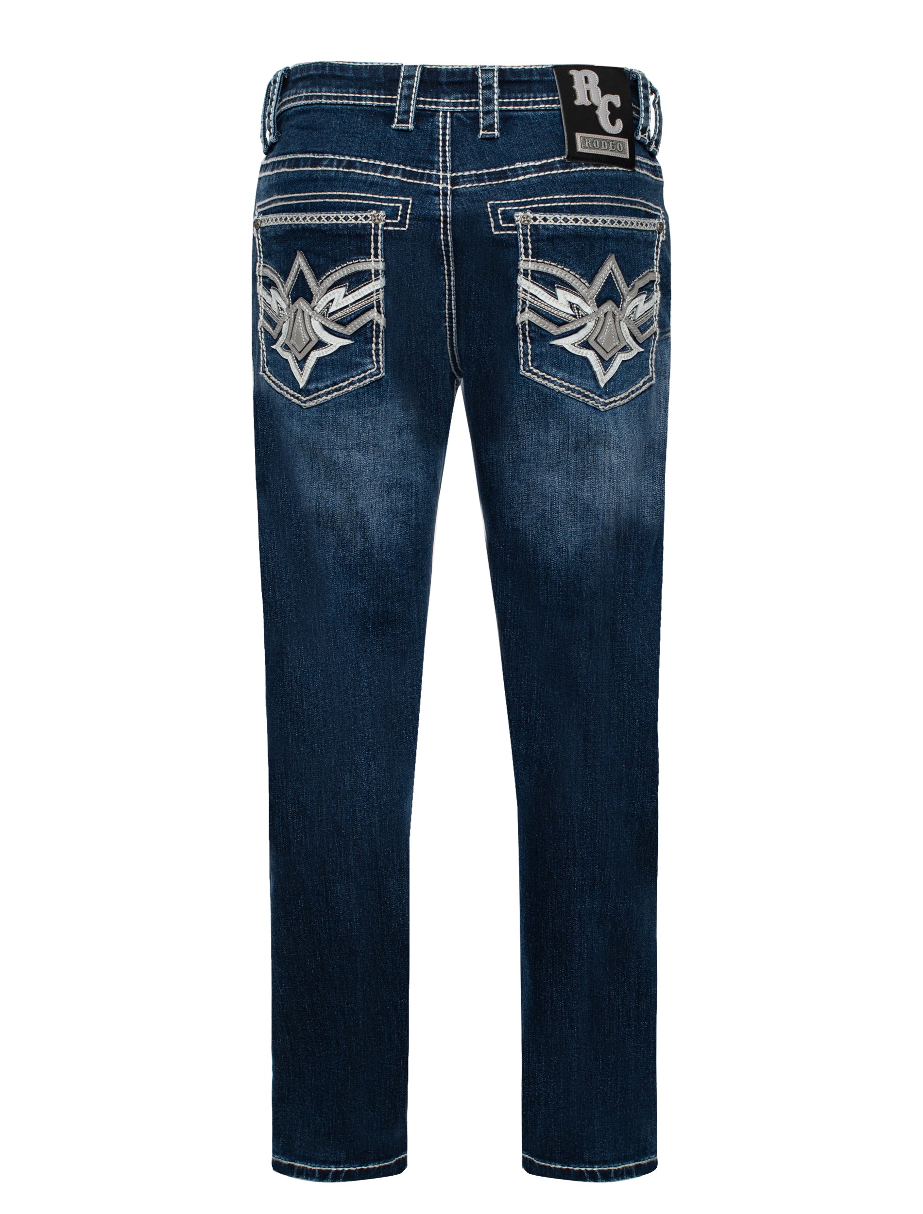 MEN'S COTTON/SPANDEX STRETCH FANCY SLIM STRAIGHT JEANS-RP500-506 - Rodeo Clothing wholesale 