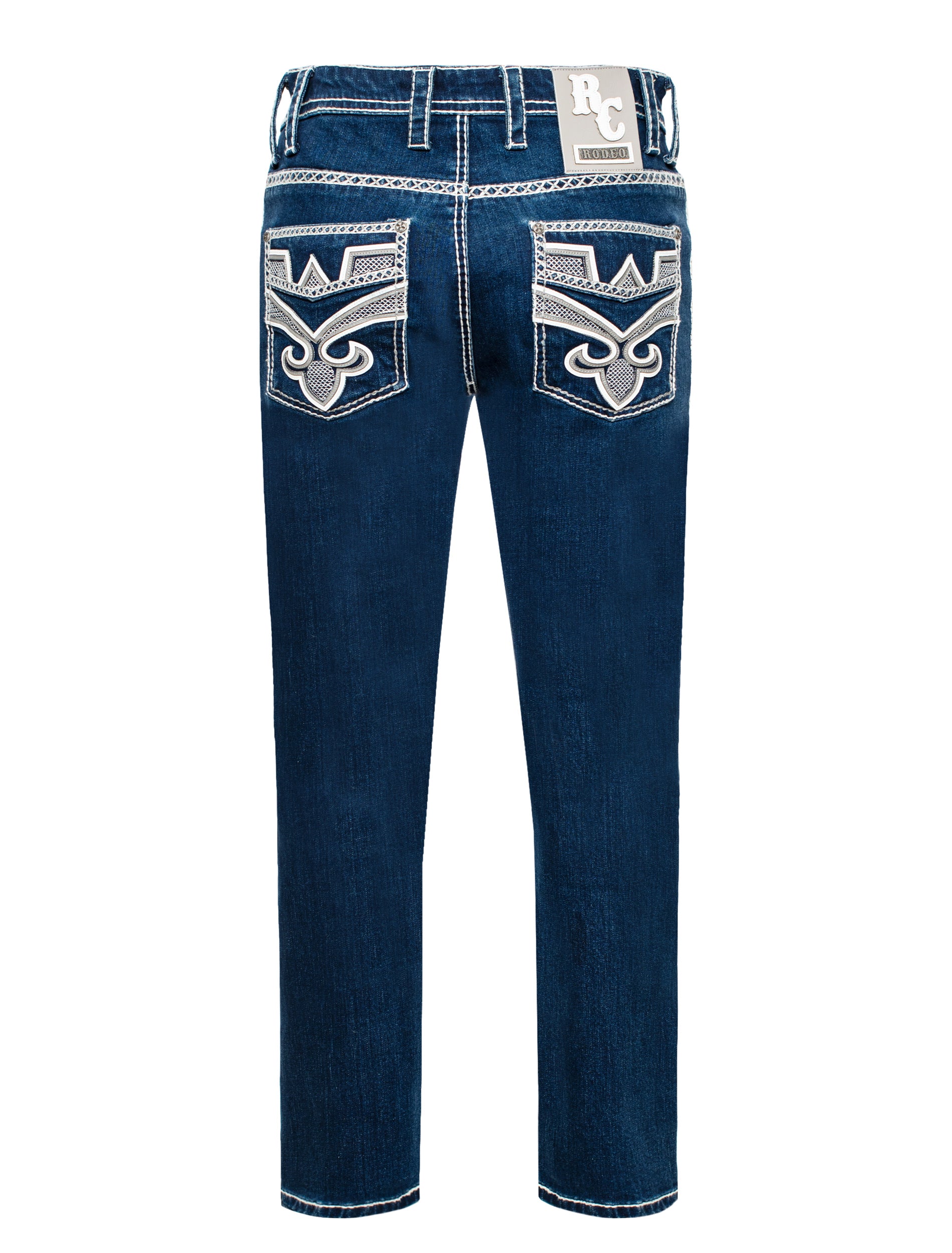 MEN'S COTTON/SPANDEX STRETCH FANCY SLIM STRAIGHT JEANS-RP500-503 - Rodeo Clothing wholesale 