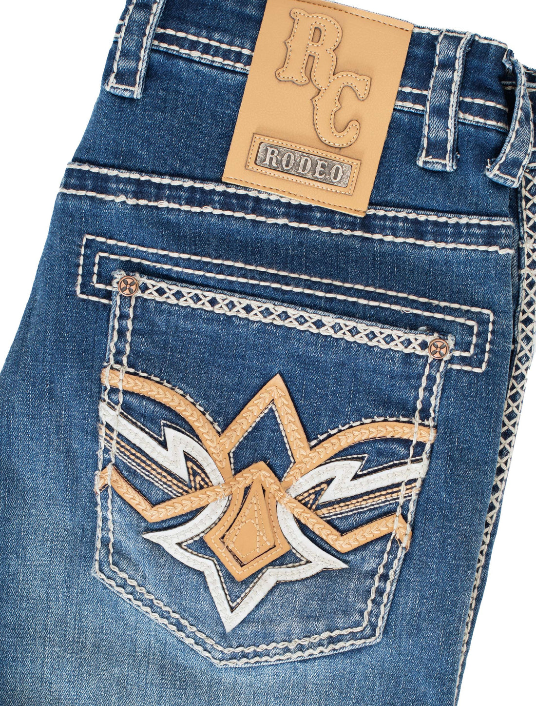 MEN'S COTTON/SPANDEX STRETCH FANCY SLIM STRAIGHT JEANS-RP500-505 - Rodeo Clothing wholesale 