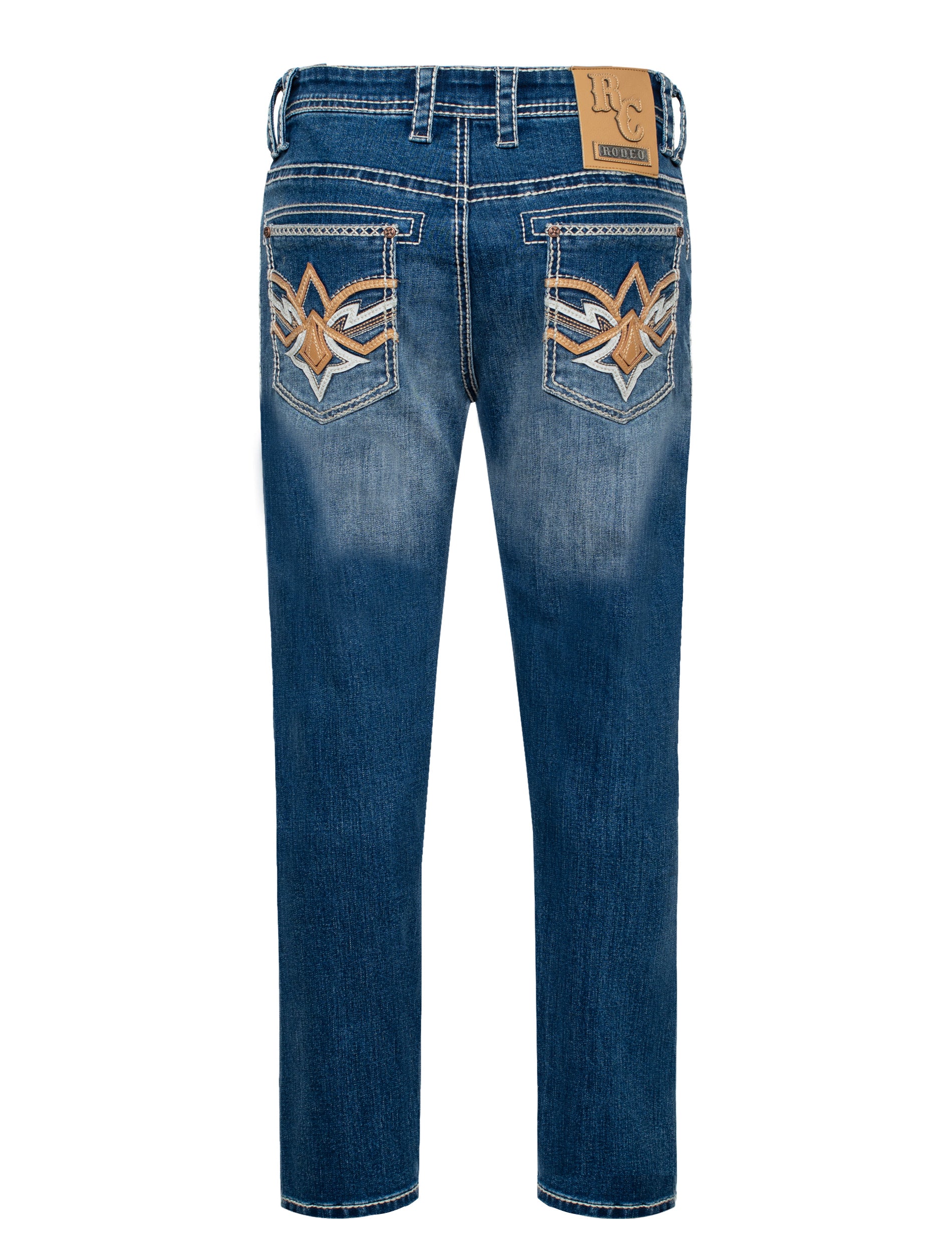 MEN'S COTTON/SPANDEX STRETCH FANCY SLIM STRAIGHT JEANS-RP500-505 - Rodeo Clothing wholesale 
