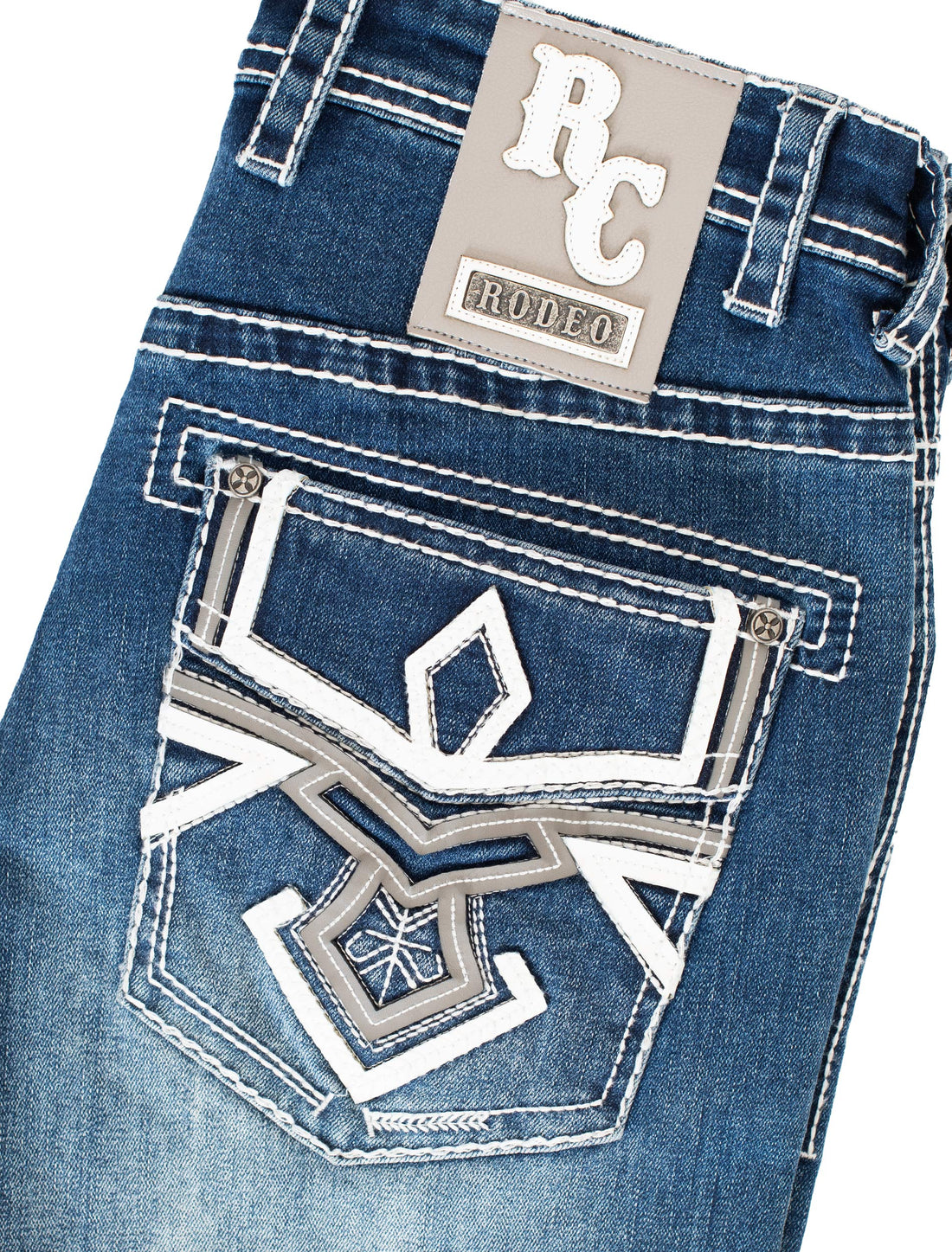 MEN'S COTTON/SPANDEX STRETCH FANCY SLIM STRAIGHT JEANS-RP500-508 - Rodeo Clothing wholesale 