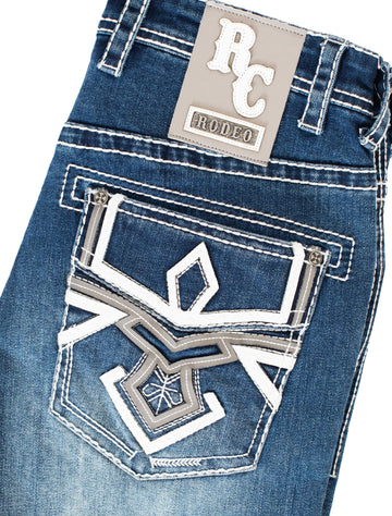 MEN'S COTTON/SPANDEX STRETCH FANCY SLIM STRAIGHT JEANS-RP500-508 - Rodeo Clothing wholesale 