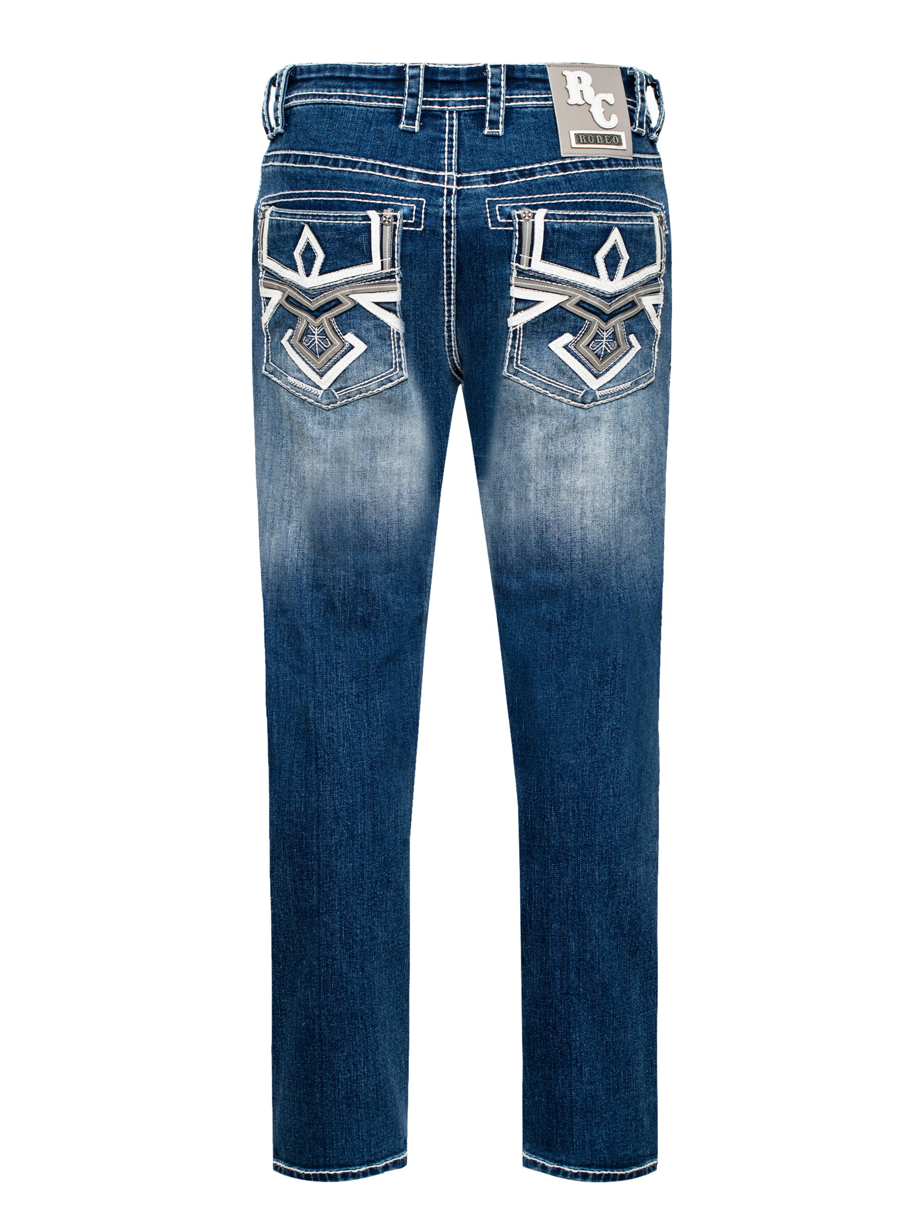 MEN'S COTTON/SPANDEX STRETCH FANCY SLIM STRAIGHT JEANS-RP500-508 - Rodeo Clothing wholesale 