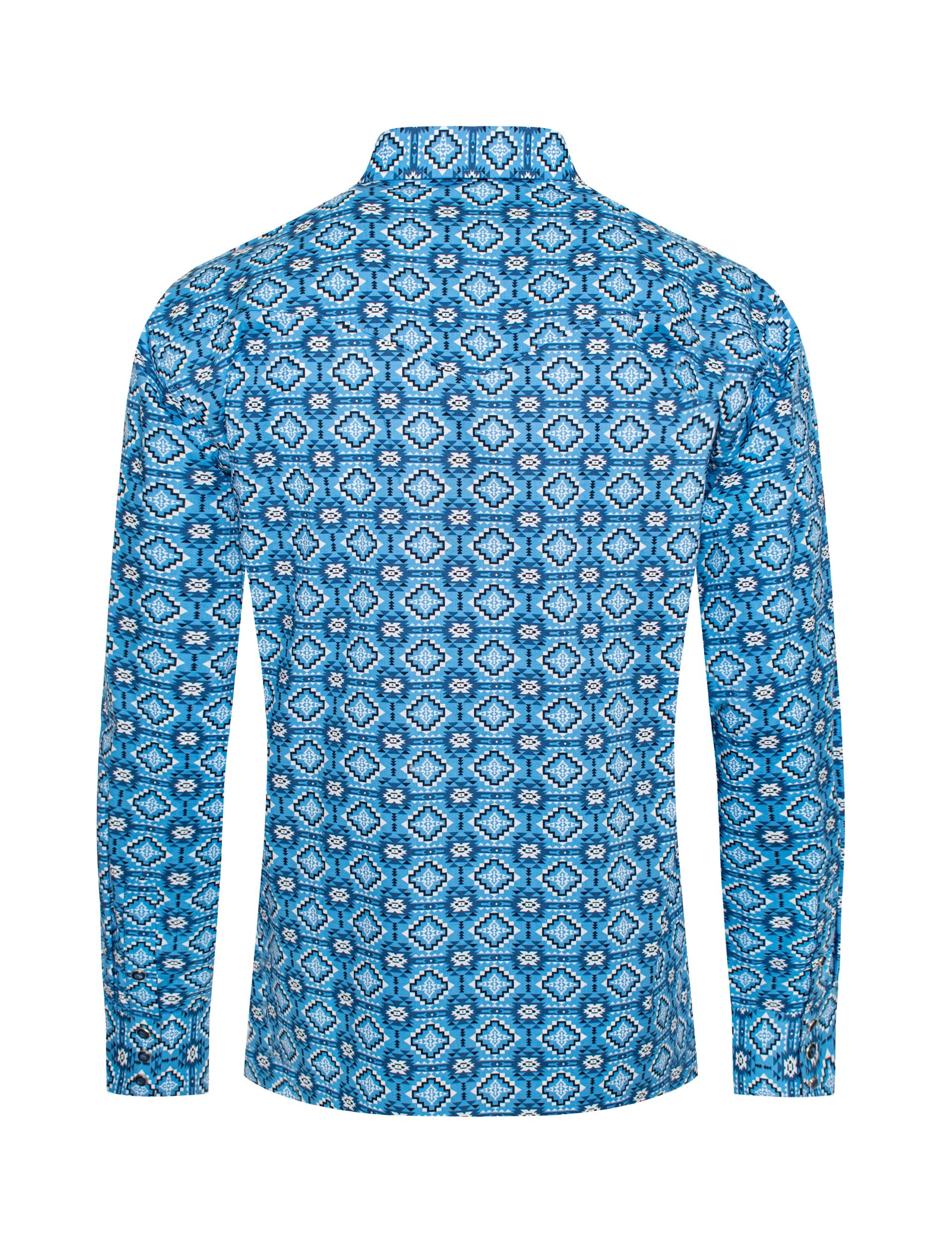Men's Western Pearl Snap Print Shirt-PS100L-173 - Rodeo Clothing wholesale 