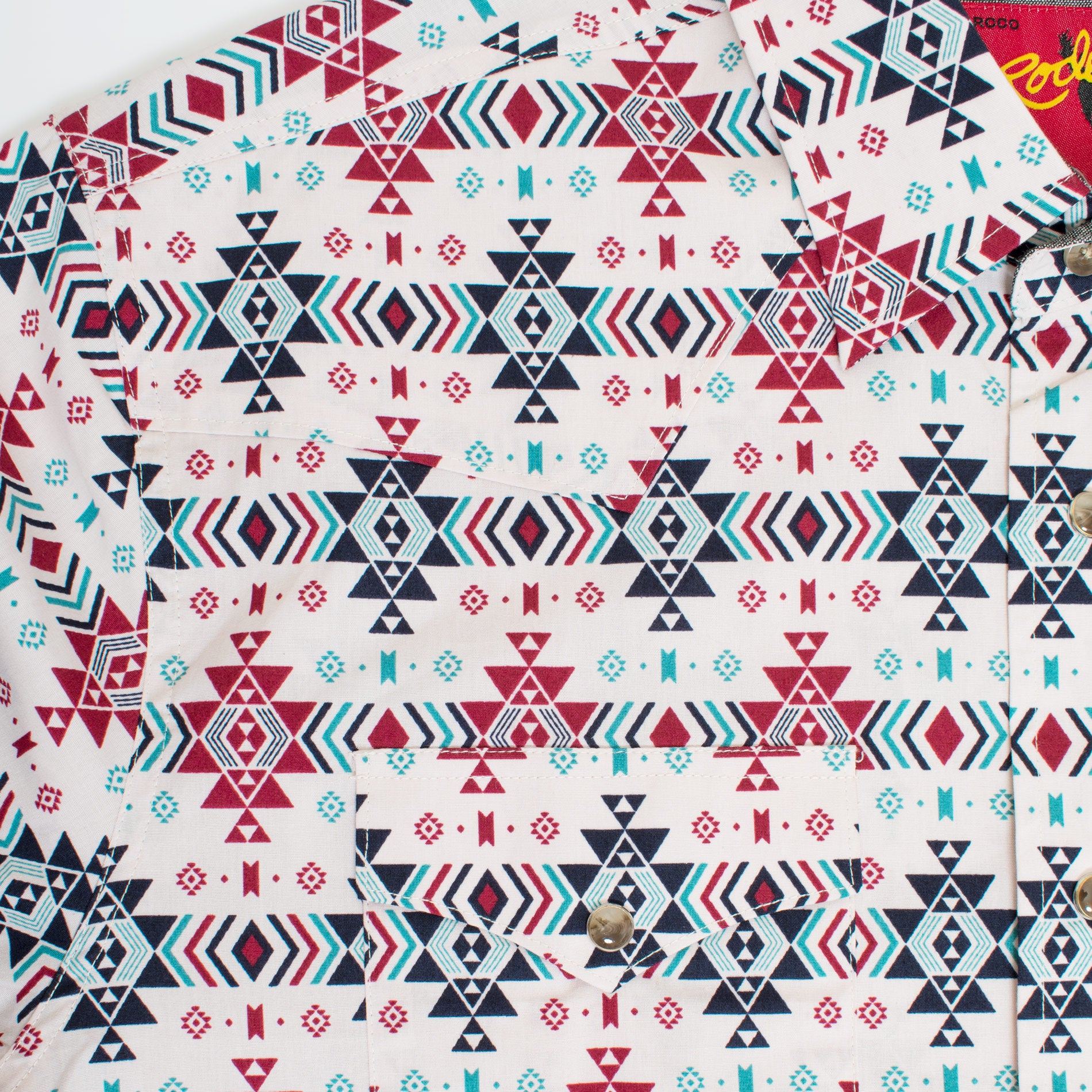 Men's Western Pearl Snap Aztec Print Shirt - PS100L-174