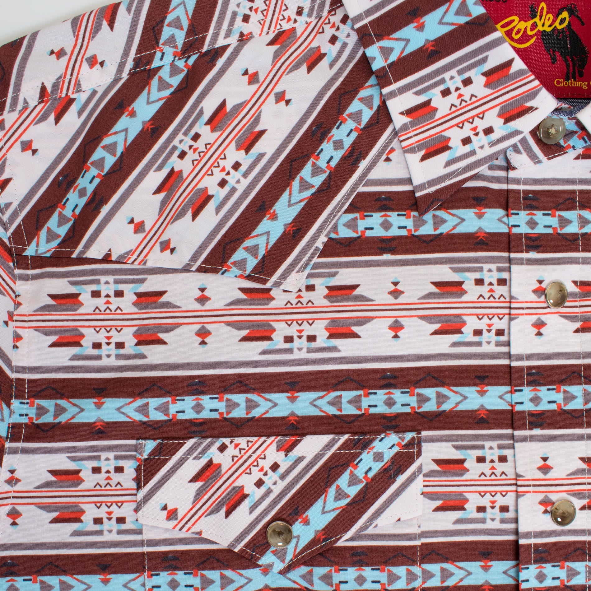 Men's Western Pearl Snap Print Shirt-PS100L-175 - Rodeo Clothing wholesale 