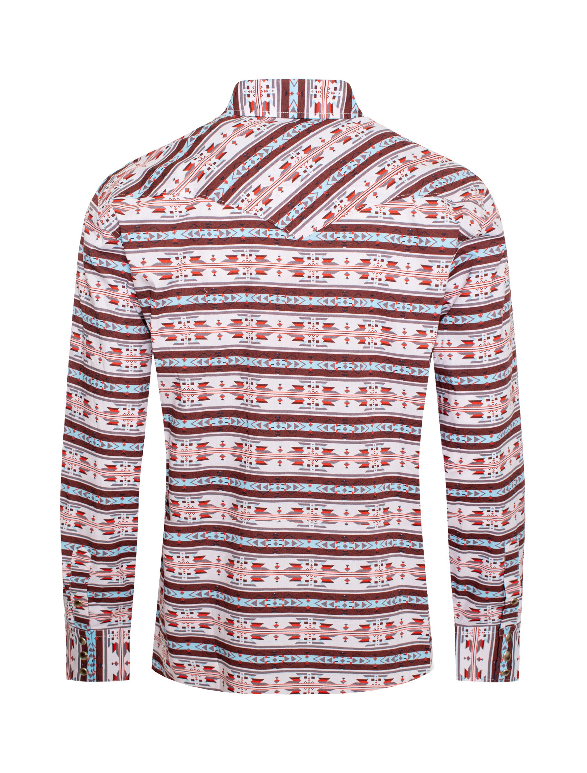Men's Western Pearl Snap Print Shirt-PS100L-175 - Rodeo Clothing wholesale 
