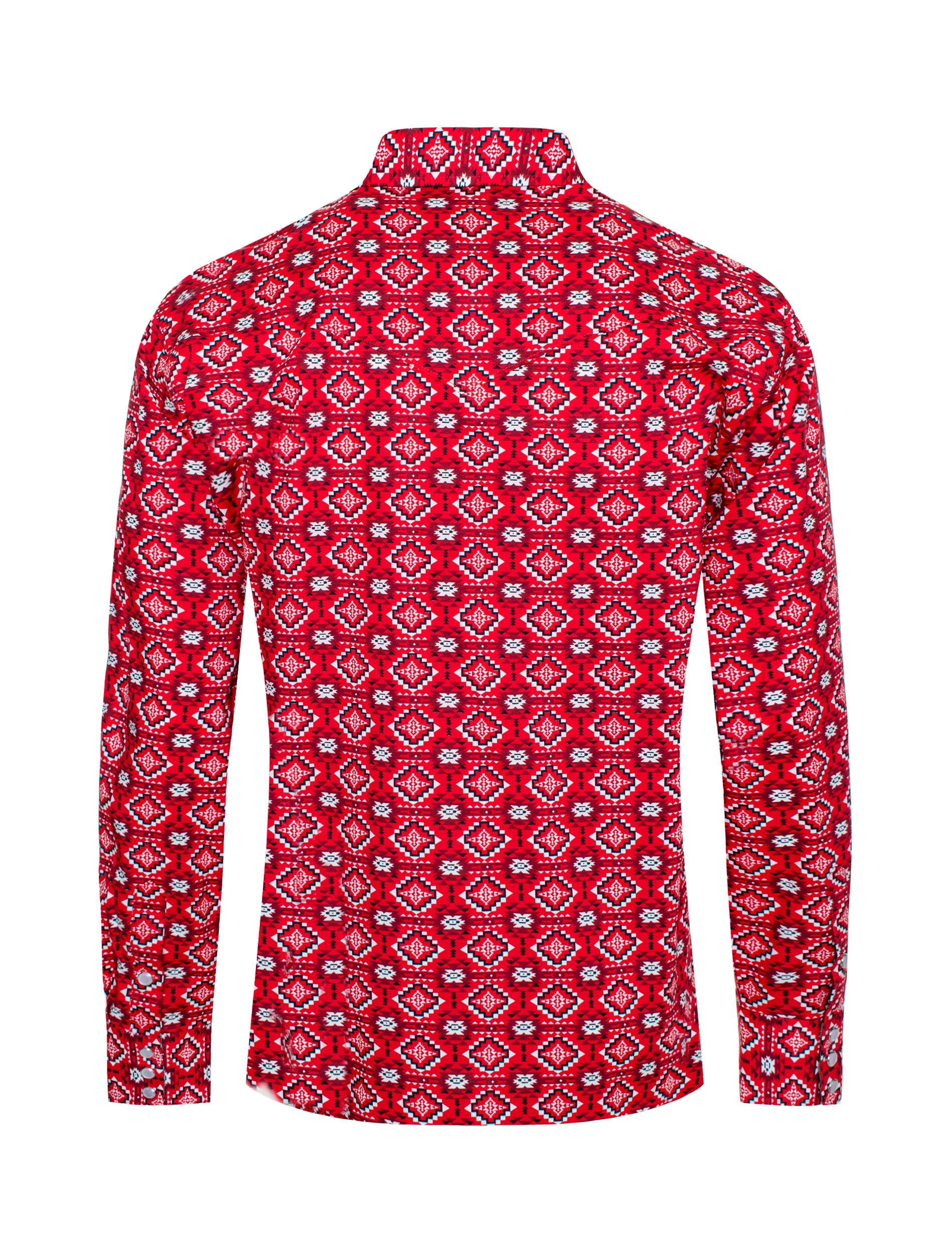 Men's Western Pearl Snap Print Shirt-PS100L-178 - Rodeo Clothing wholesale 