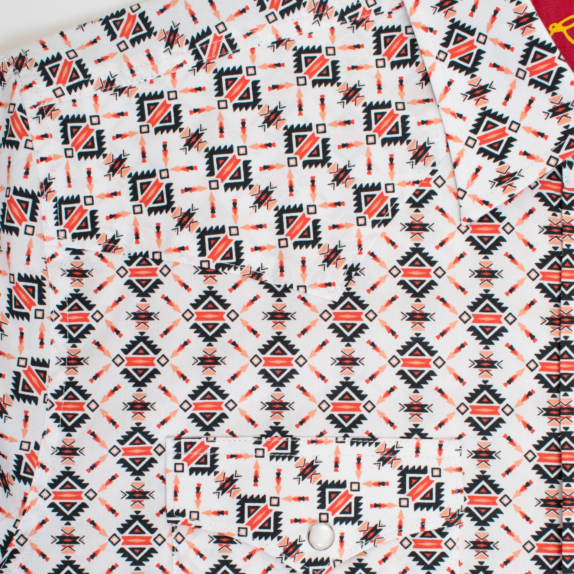 Men's Western Pearl Snap Aztec Print Shirt - PS100L-181