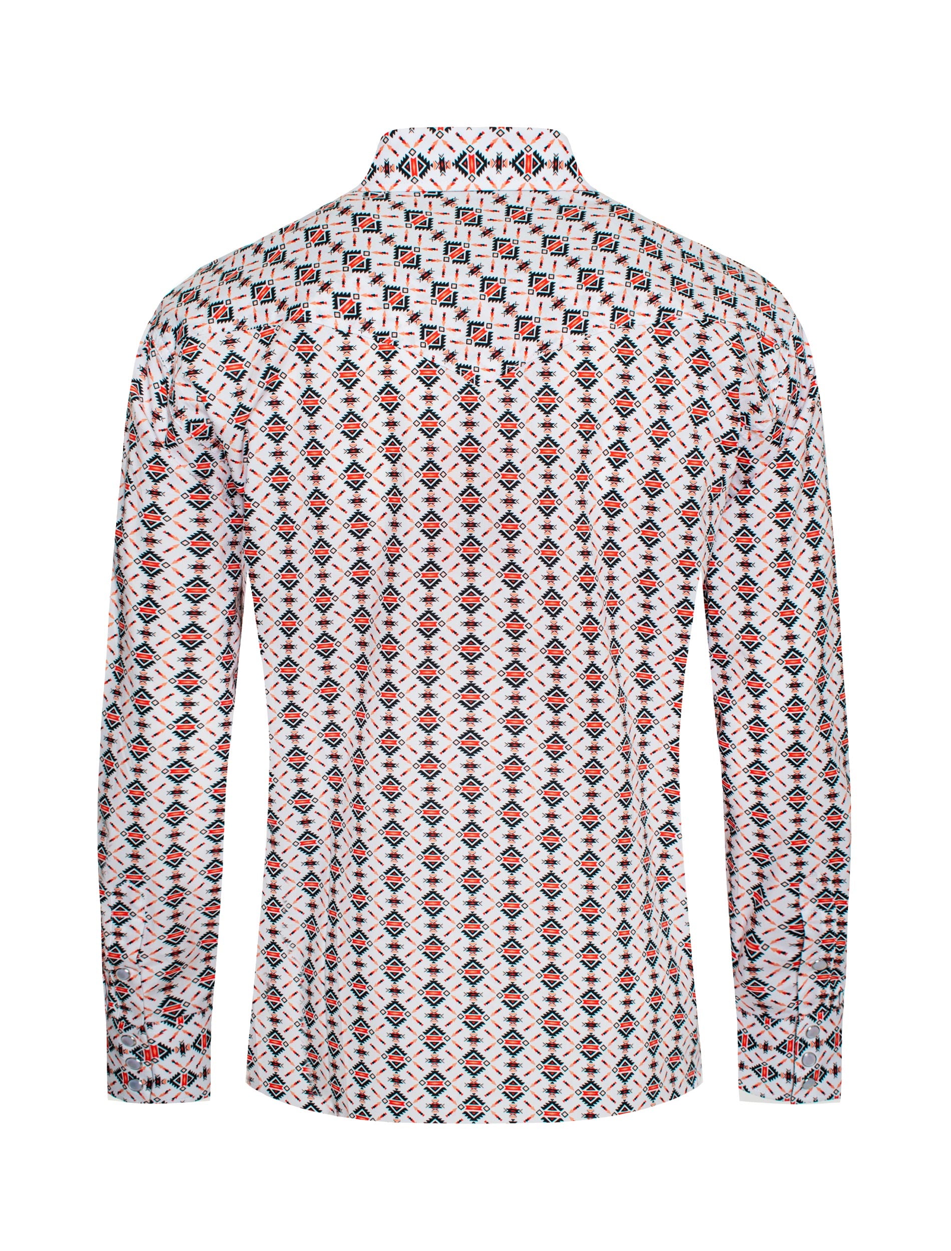 Men's Western Pearl Snap Print Shirt-PS100L-181 - Rodeo Clothing wholesale 