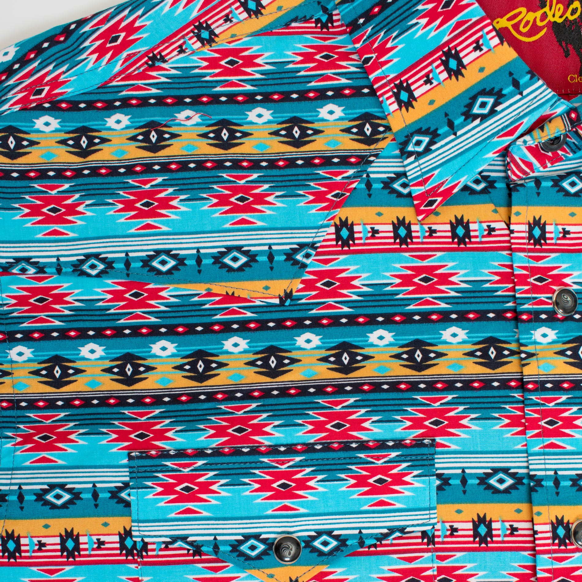 Men's Western Pearl Snap Aztec Print Shirt - PS100L-182