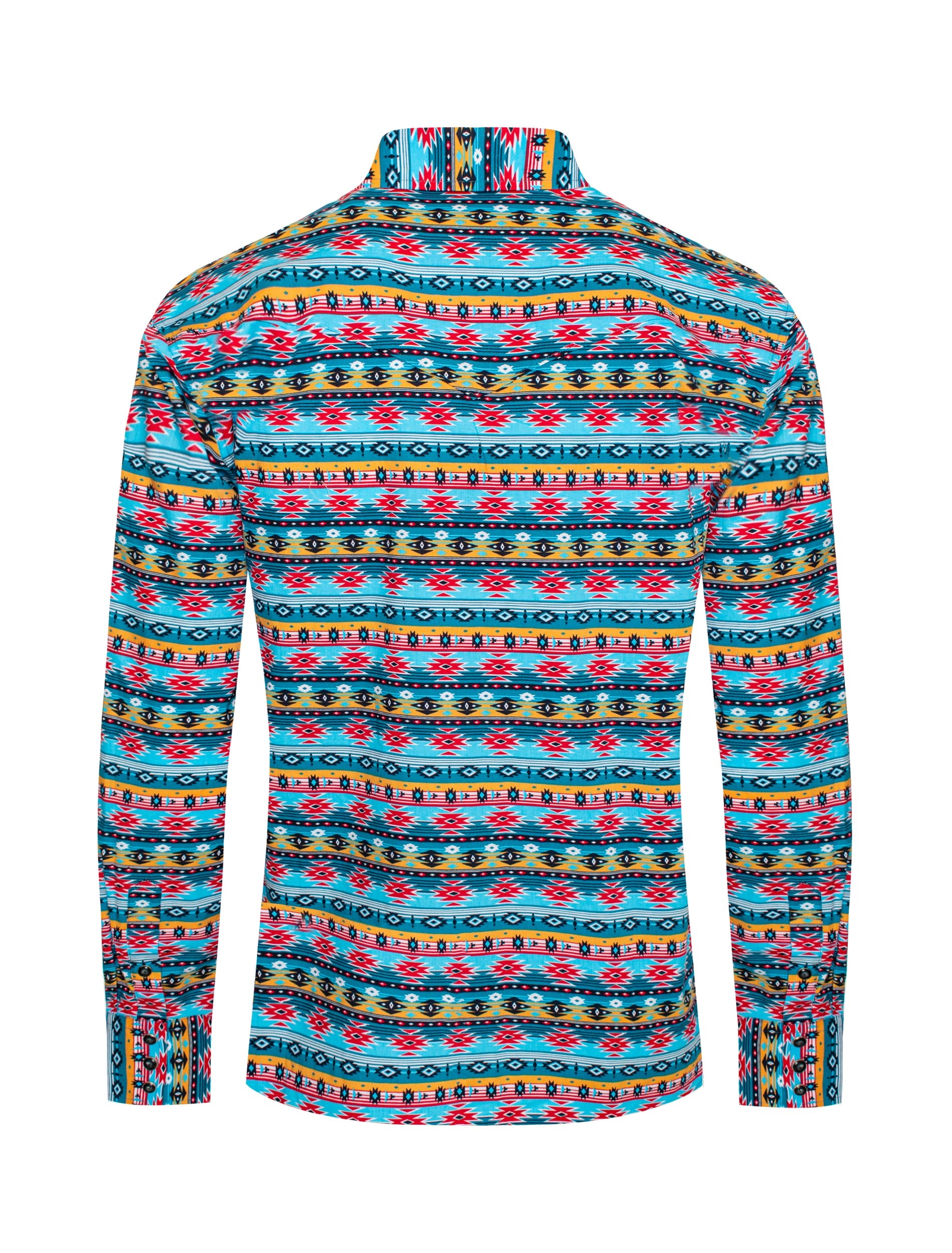Men's Western Pearl Snap Print Shirt-PS100L-182 - Rodeo Clothing wholesale 