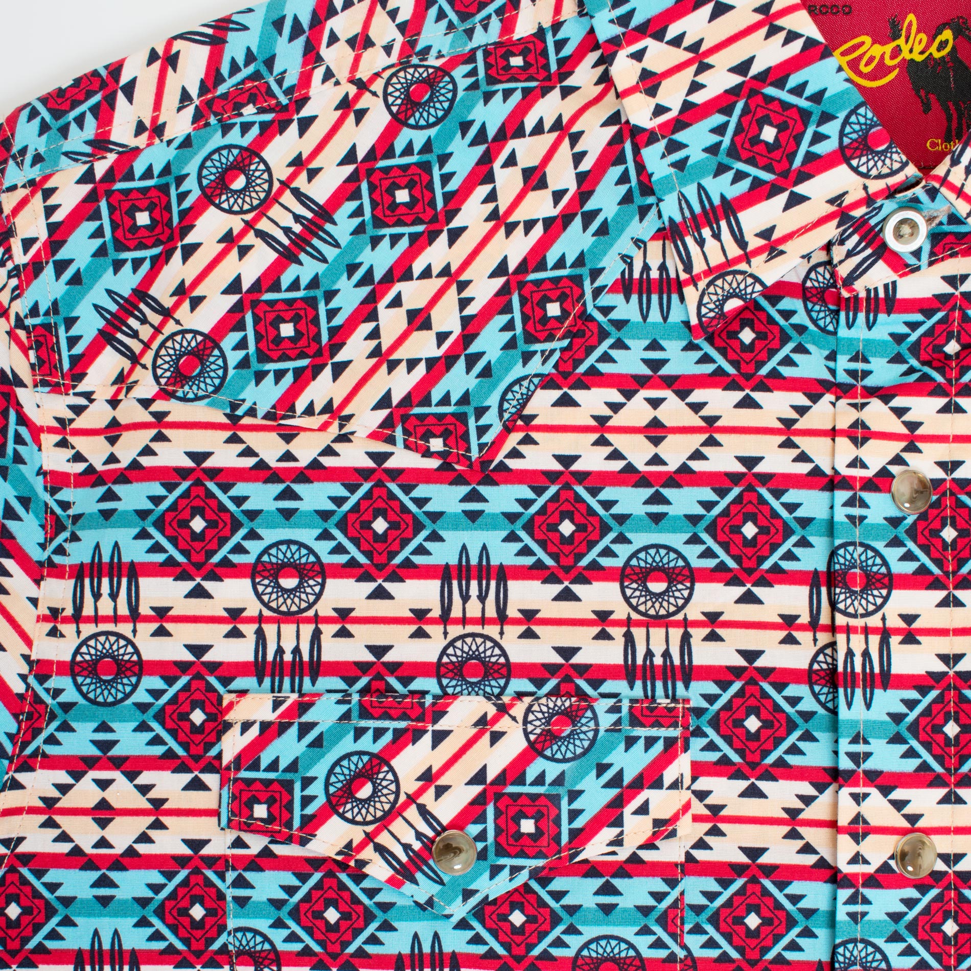 Men's Western Pearl Snap Print Shirt-PS100L-184 - Rodeo Clothing wholesale 