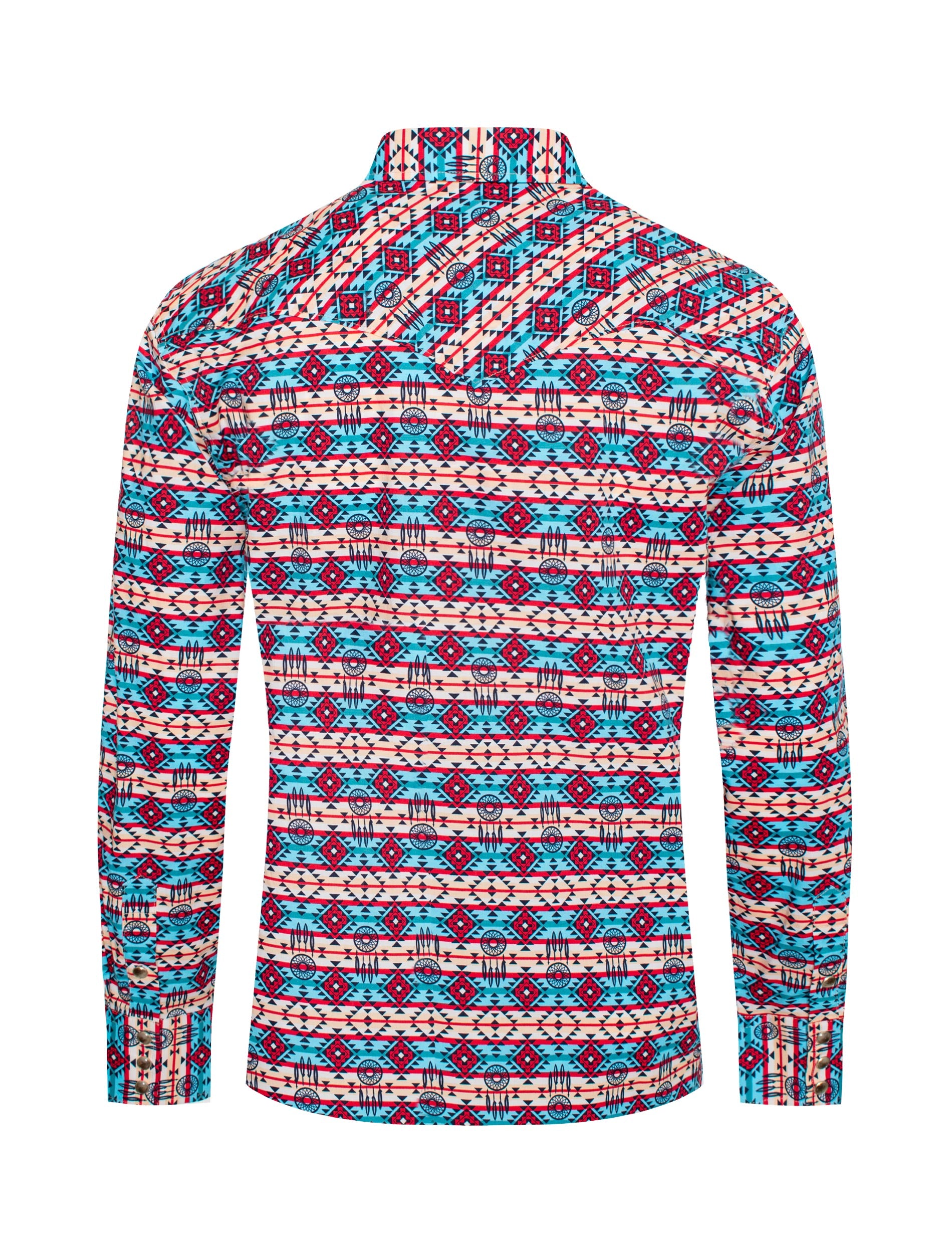 Men's Western Pearl Snap Print Shirt-PS100L-184 - Rodeo Clothing wholesale 