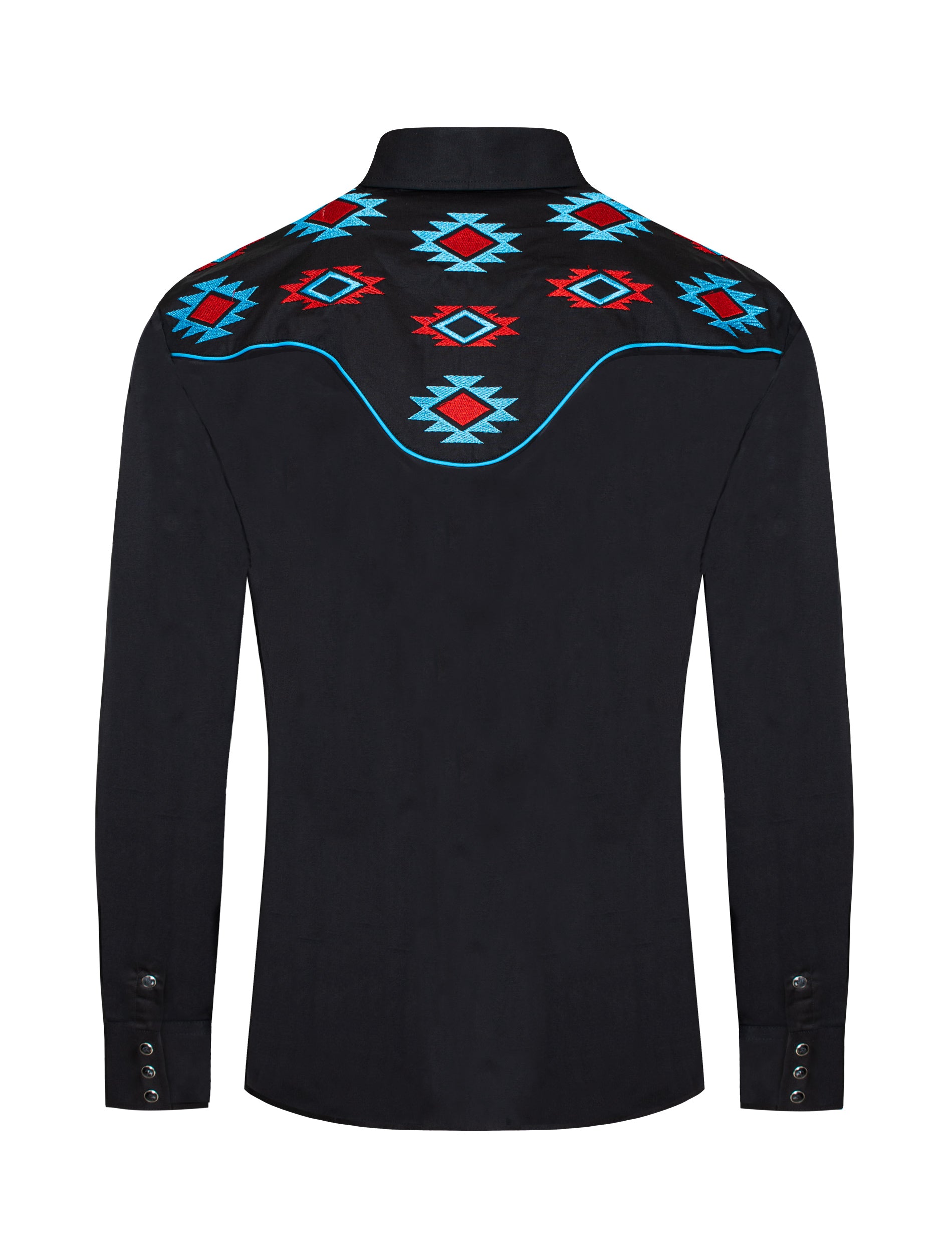 Men's Western Cowboy Embroidery Shirt-PS500L-572 - Rodeo Clothing wholesale 