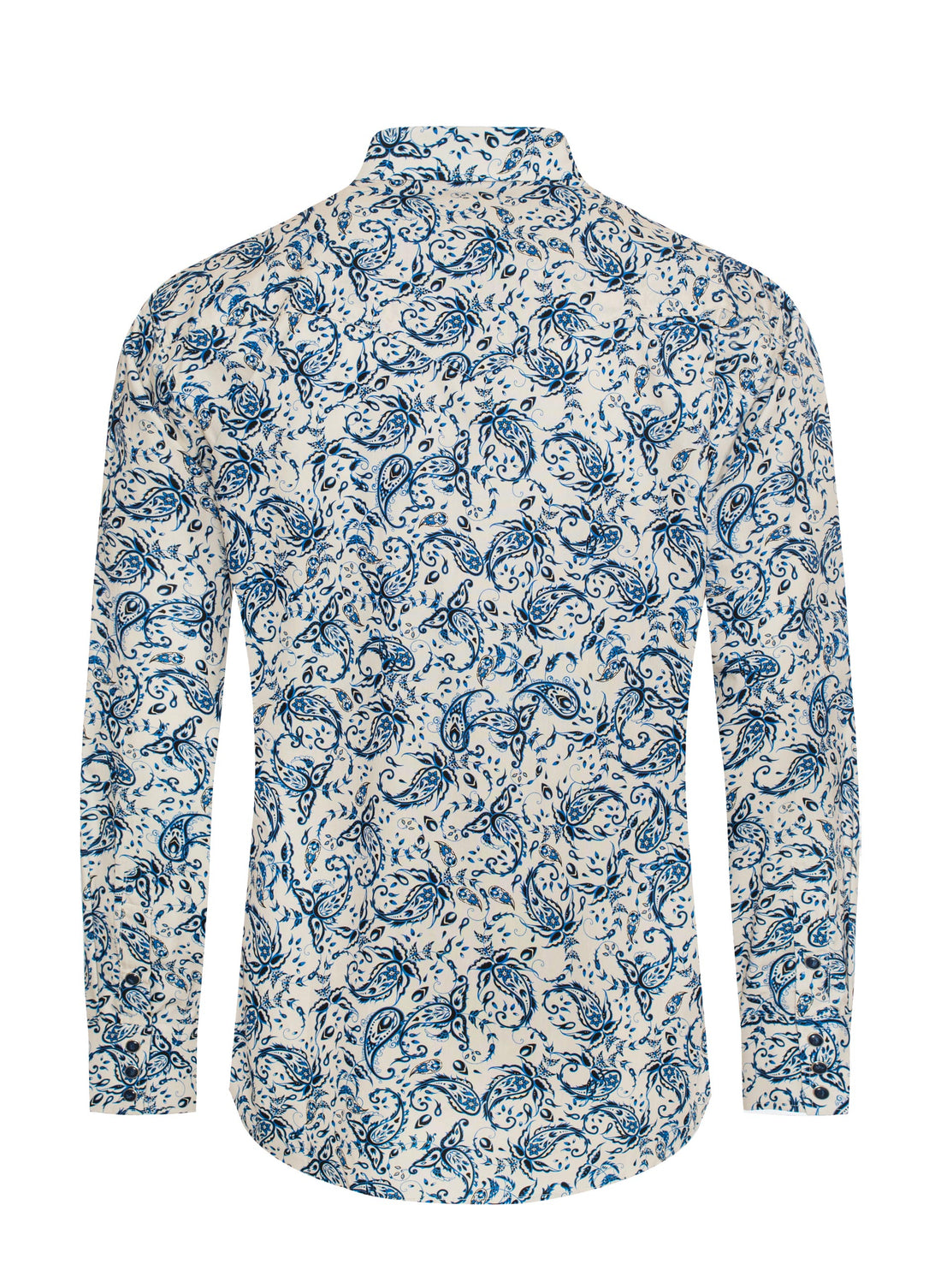 Men's Western Pearl Snap Print Shirt-PS100L-1079