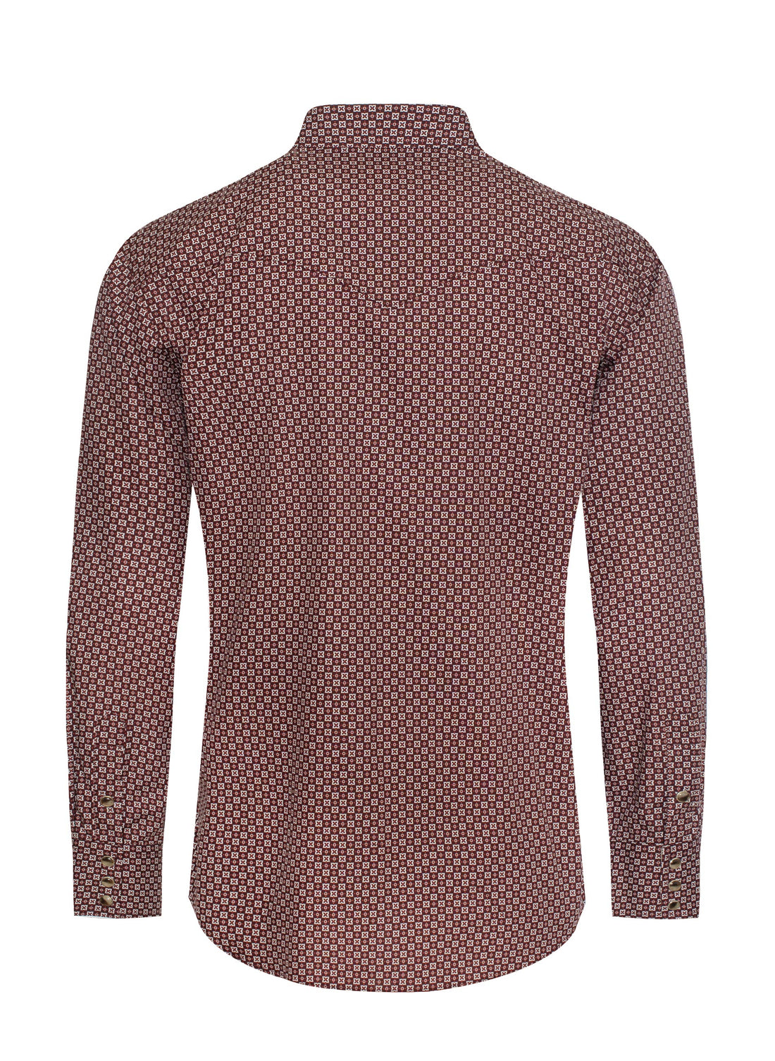 Men's Western Pearl Snap Print Shirt-PS100L-1083