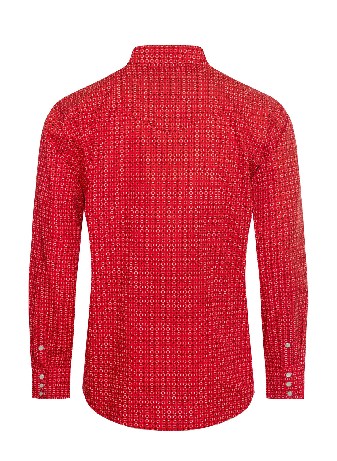 Men's Western Pearl Snap Print Shirt-PS100L-1086