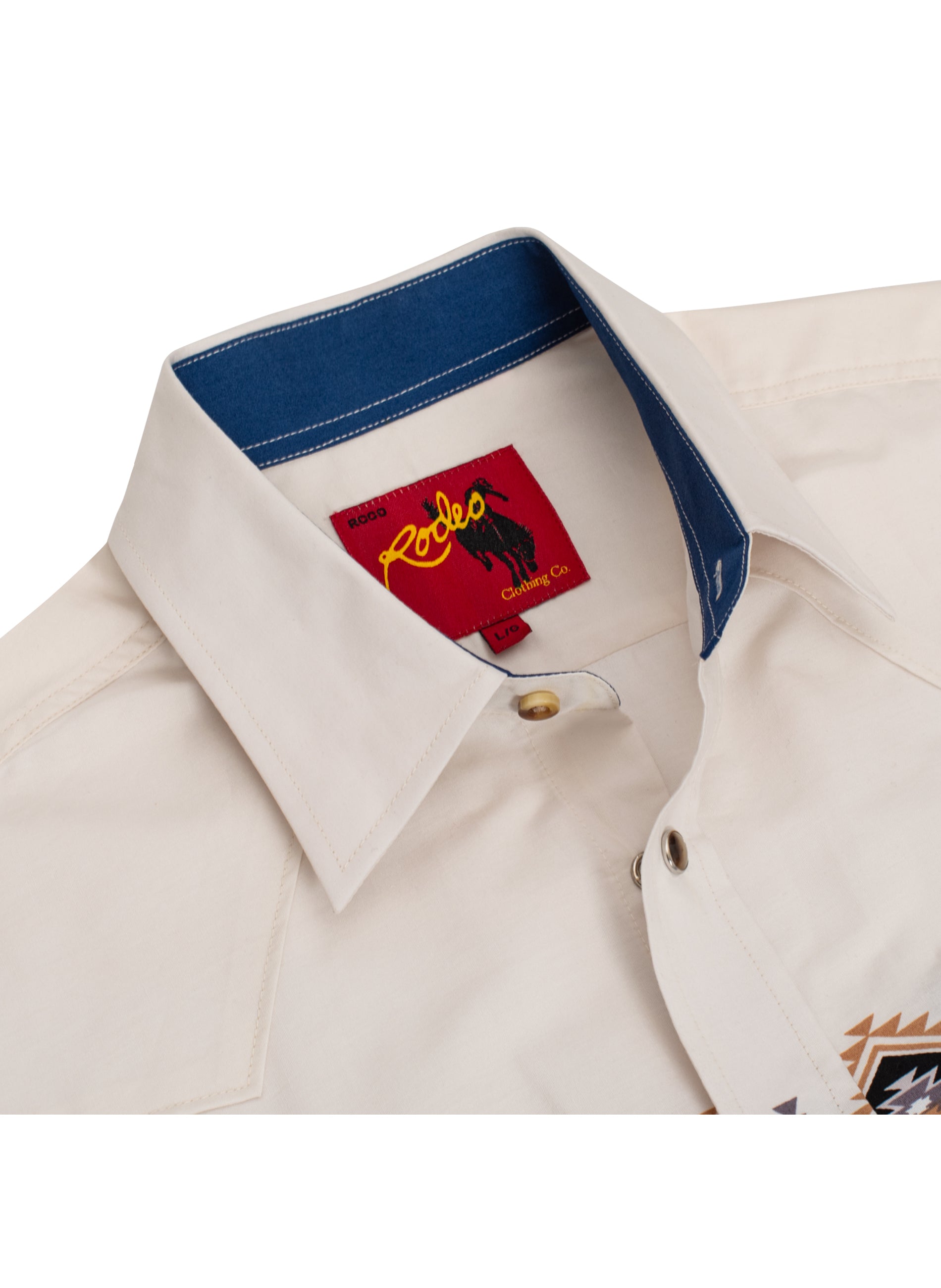 Men's Western Pearl Snap Print Shirt-PS100L-1087