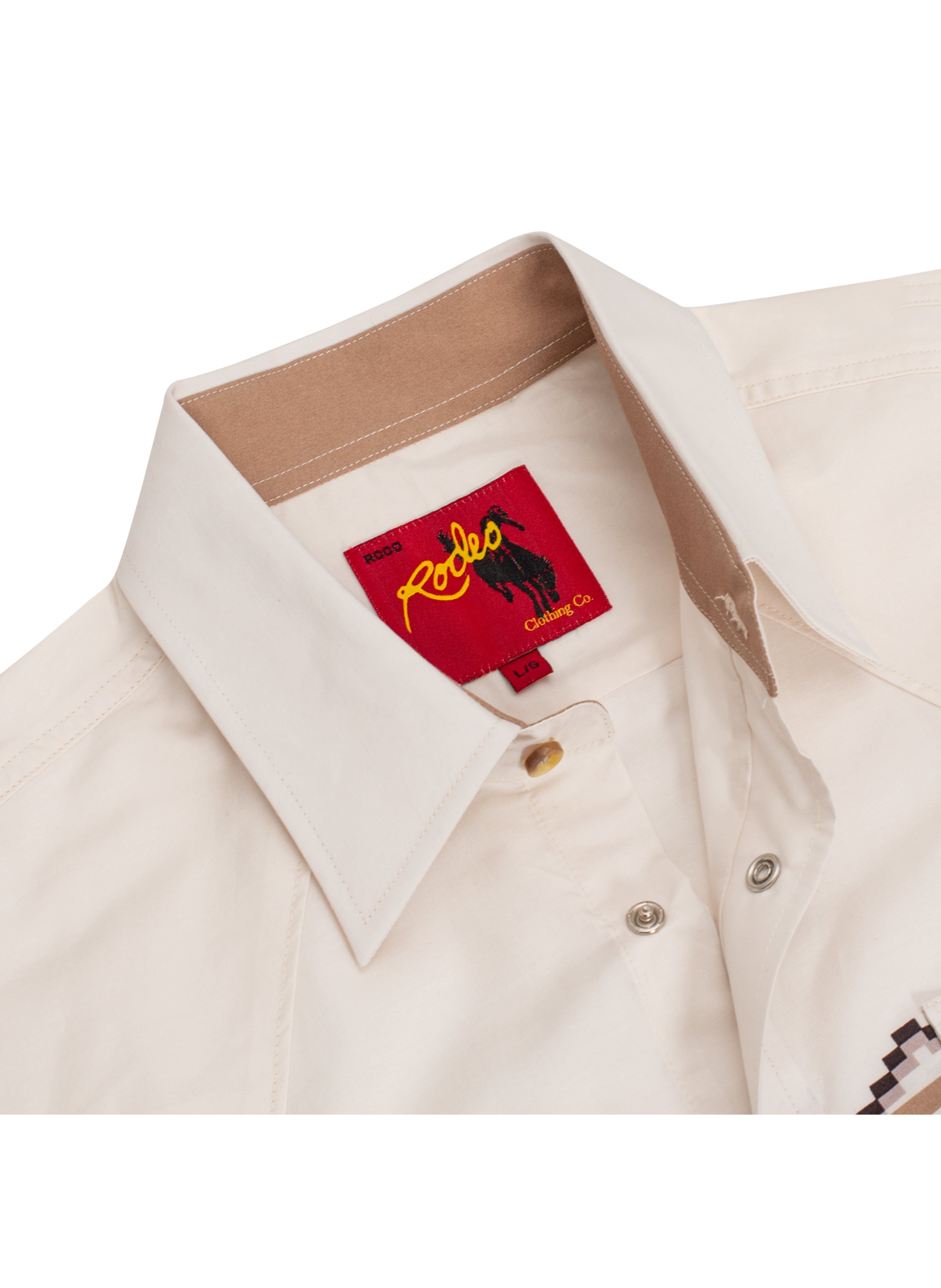 Men's Western Pearl Snap Print Shirt-PS100L-1089