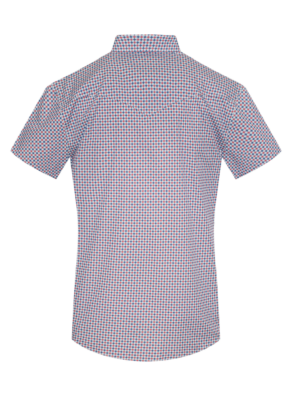 Men's Short Sleeve Pearl Snap Print Shirt-PS100S-1102