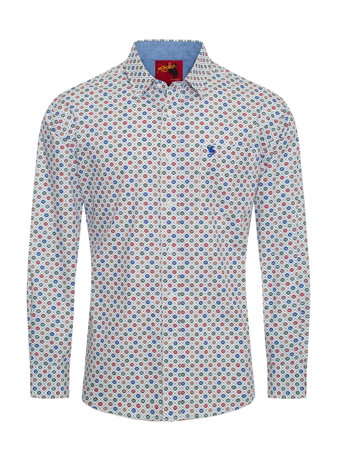 MEN'S 100% COTTON POPLIN PRINT SHIRTS-PS300L-3002 - Rodeo Clothing wholesale 