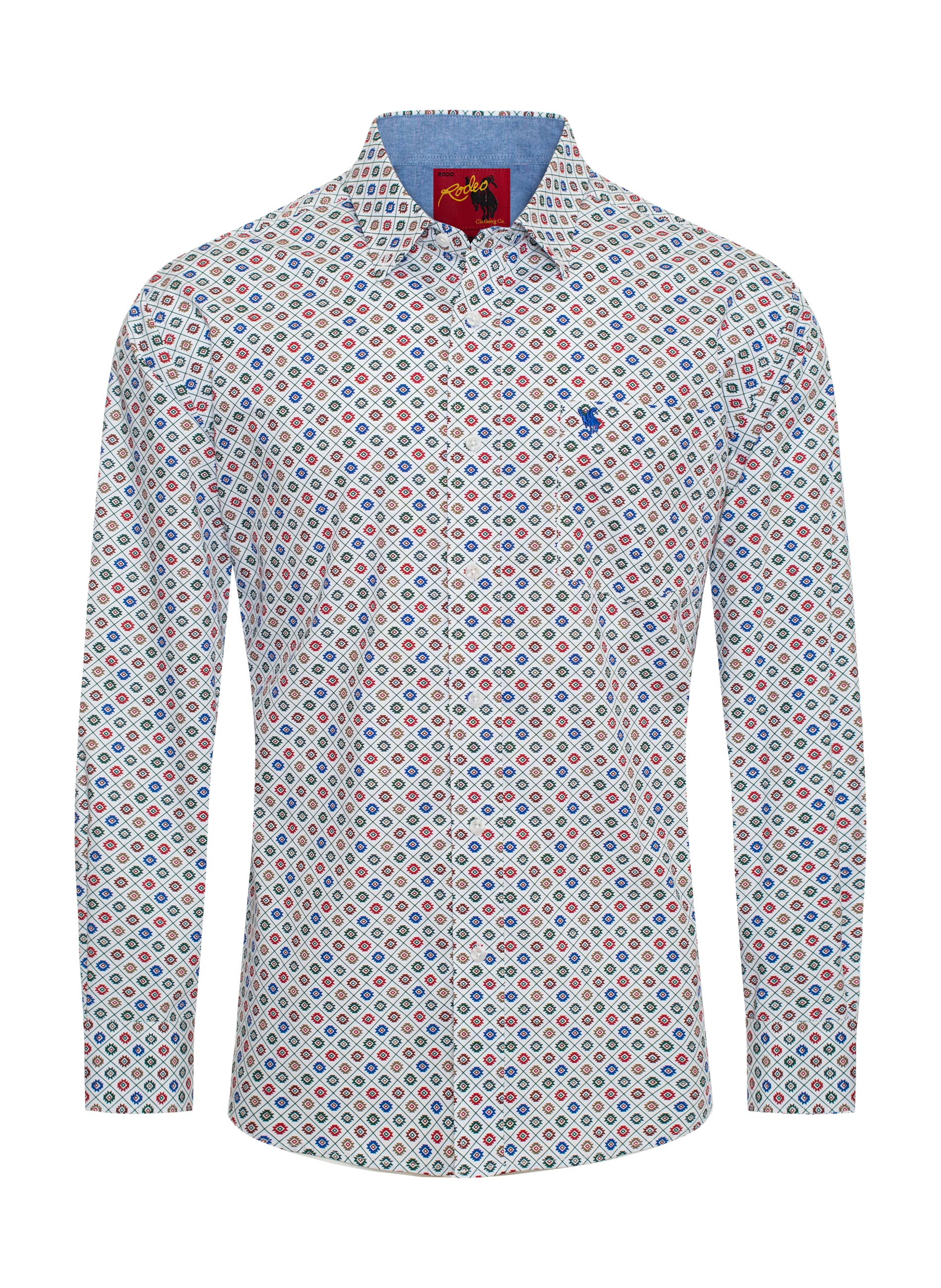 MEN'S 100% COTTON POPLIN PRINT SHIRTS-PS300L-3002 - Rodeo Clothing wholesale 