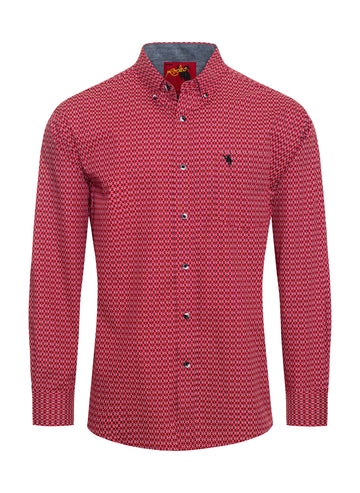 MEN'S 100% COTTON POPLIN PRINT SHIRTS-PS300L-3004 - Rodeo Clothing wholesale 