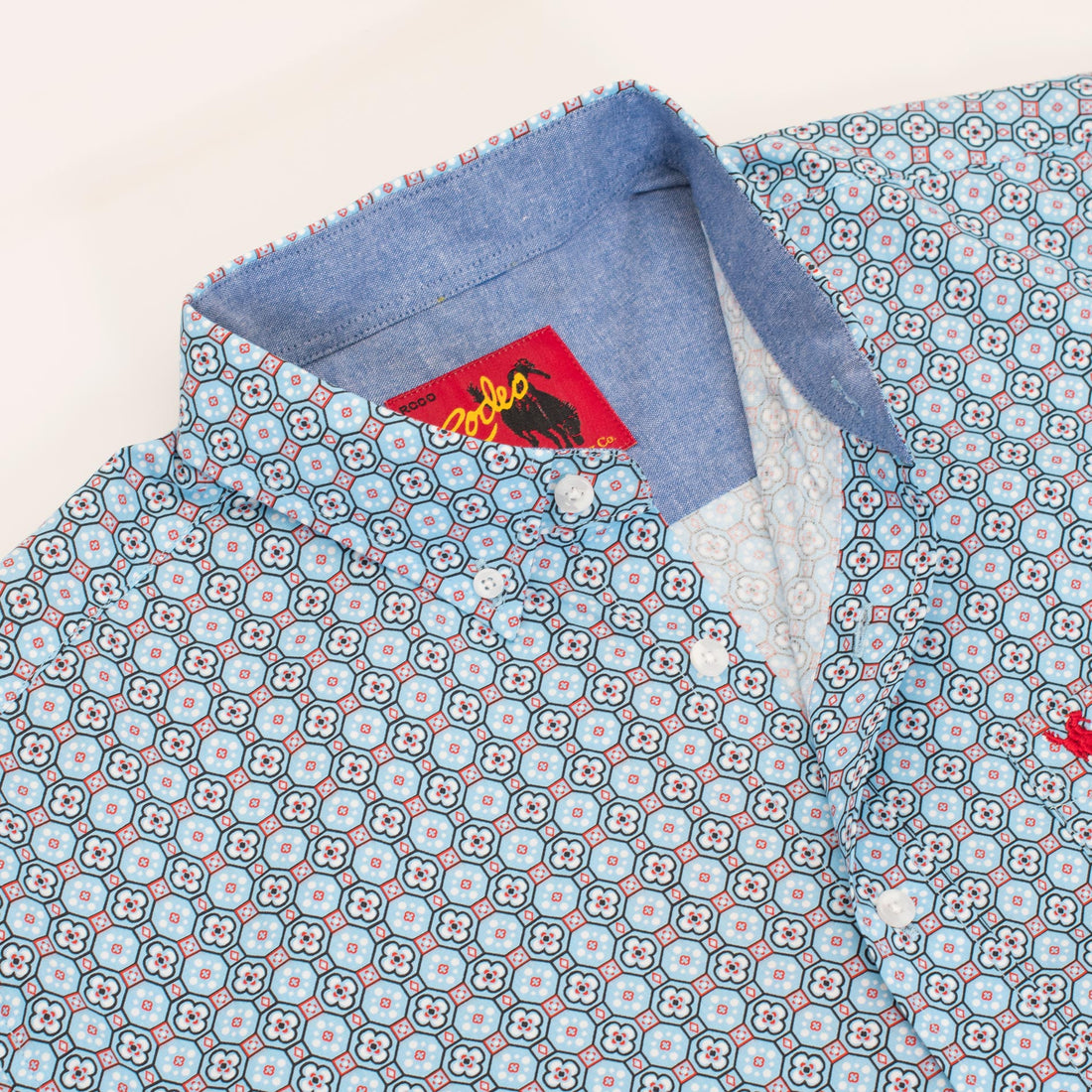 MEN'S 100% COTTON POPLIN PRINT SHIRTS-PS300L-3006