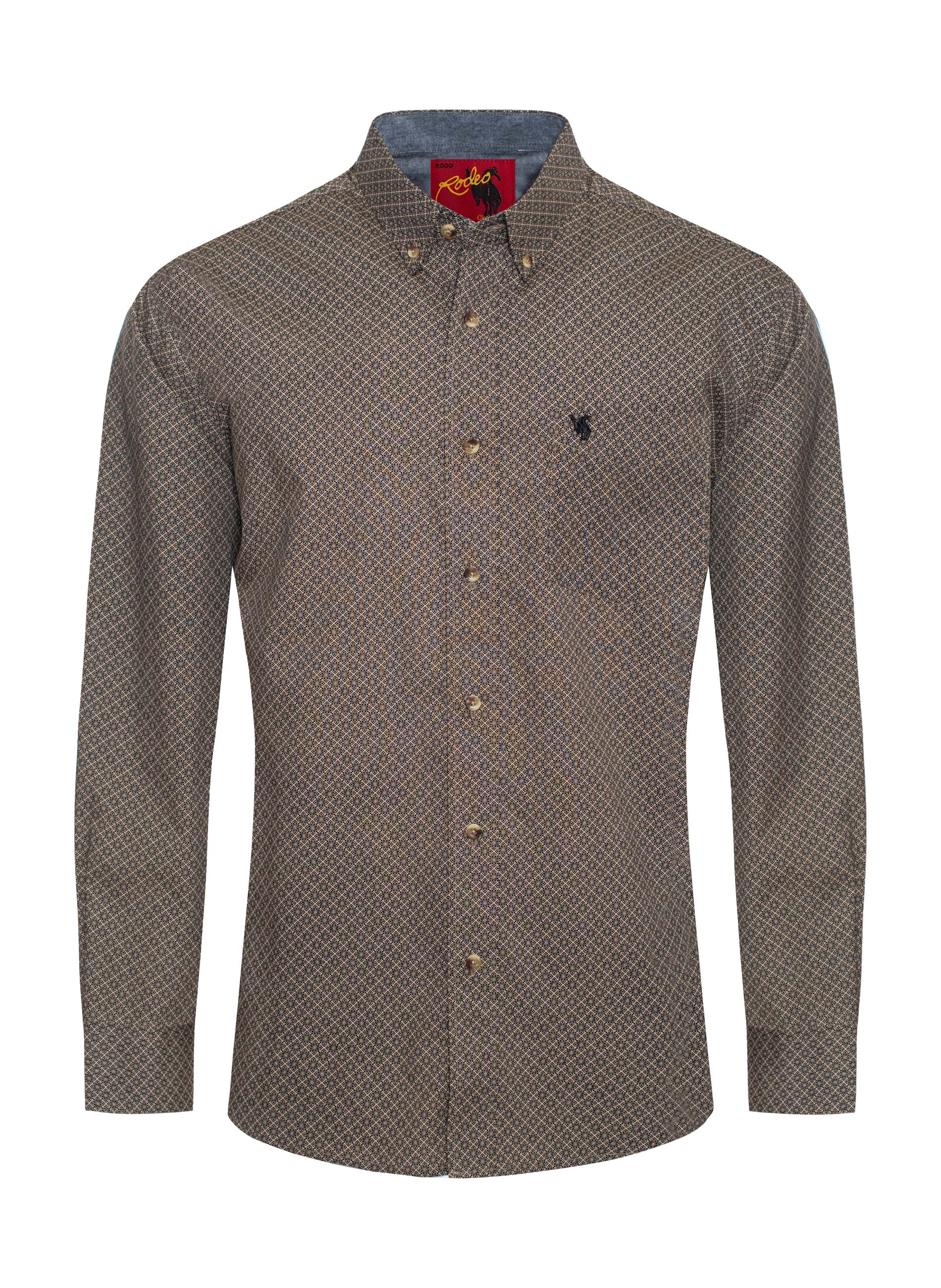MEN'S 100% COTTON POPLIN PRINT SHIRTS-PS300L-3007 - Rodeo Clothing wholesale 