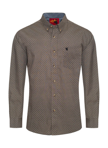 MEN'S 100% COTTON POPLIN PRINT SHIRTS-PS300L-3007 - Rodeo Clothing wholesale 