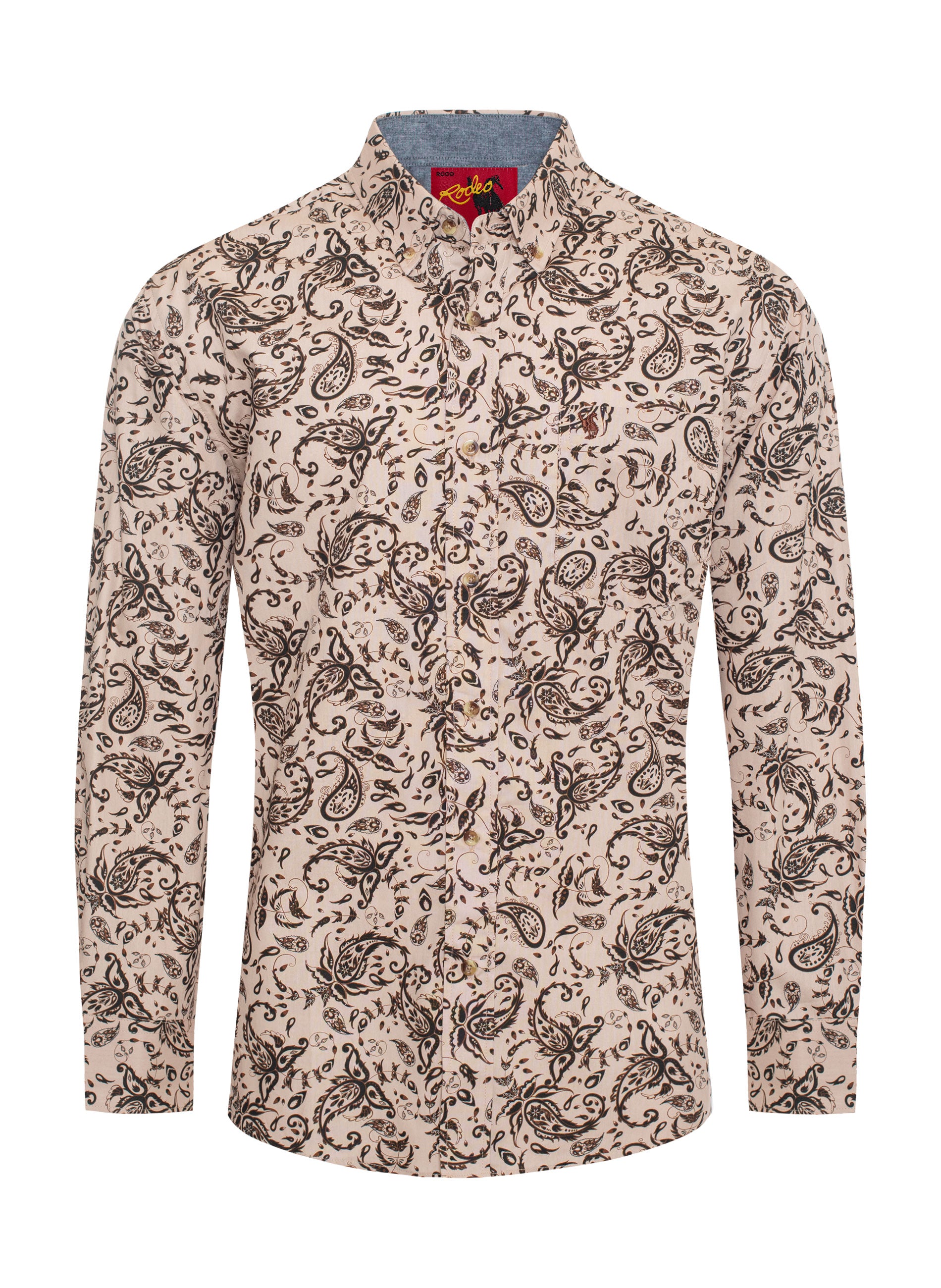 MEN'S 100% COTTON POPLIN PRINT SHIRTS-PS300L-3009 - Rodeo Clothing wholesale 