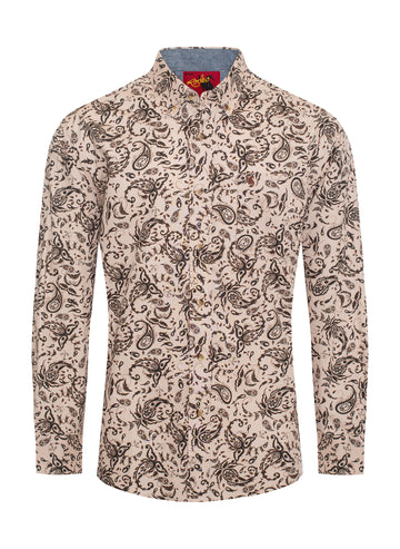 MEN'S 100% COTTON POPLIN PRINT SHIRTS-PS300L-3009 - Rodeo Clothing wholesale 