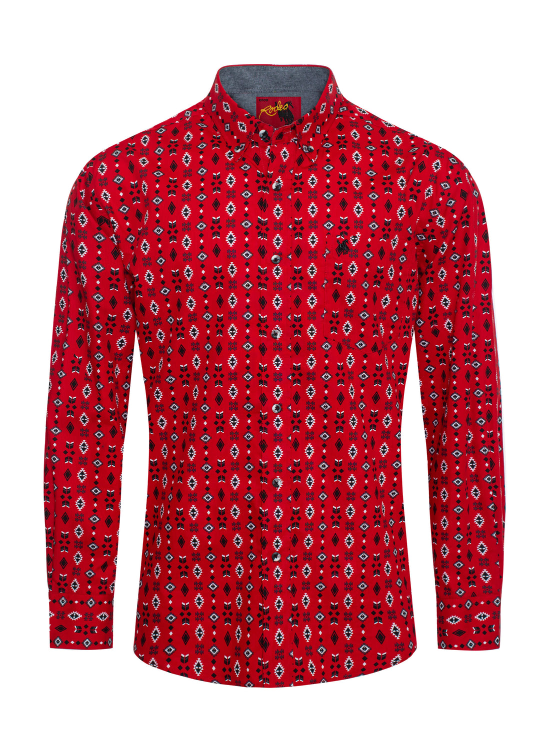 MEN'S 100% COTTON POPLIN PRINT SHIRTS-PS300L-3010 - Rodeo Clothing wholesale 