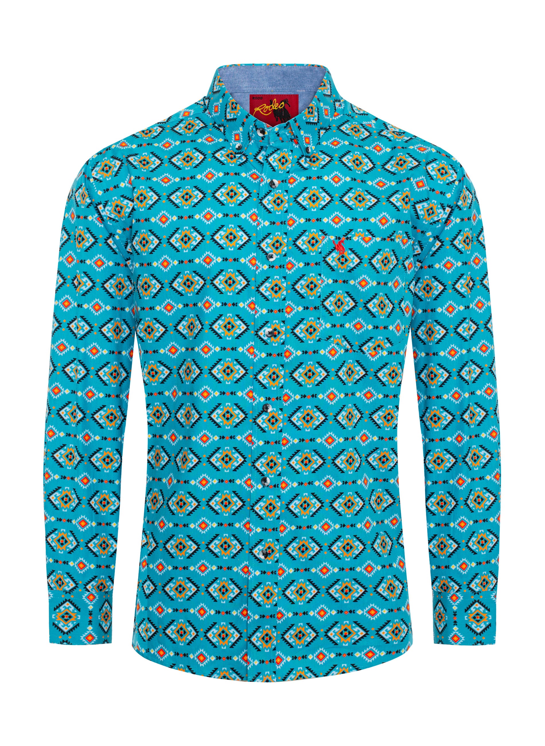 MEN'S 100% COTTON POPLIN PRINT SHIRTS-PS300L-3011 - Rodeo Clothing wholesale 