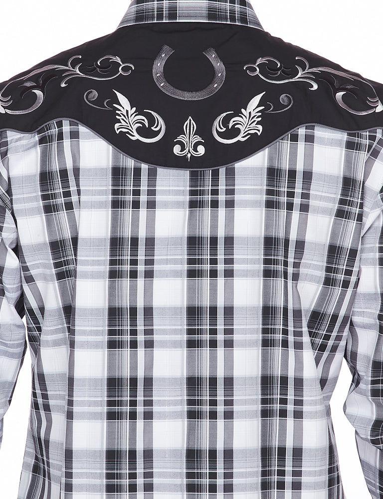 Men's Western Cowboy Embroidery Shirt -PS500-529