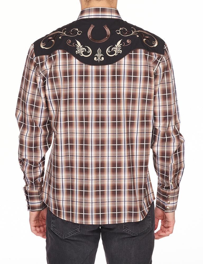 Men's Western Cowboy Embroidery Shirt-PS500-530 - Rodeo Clothing wholesale 