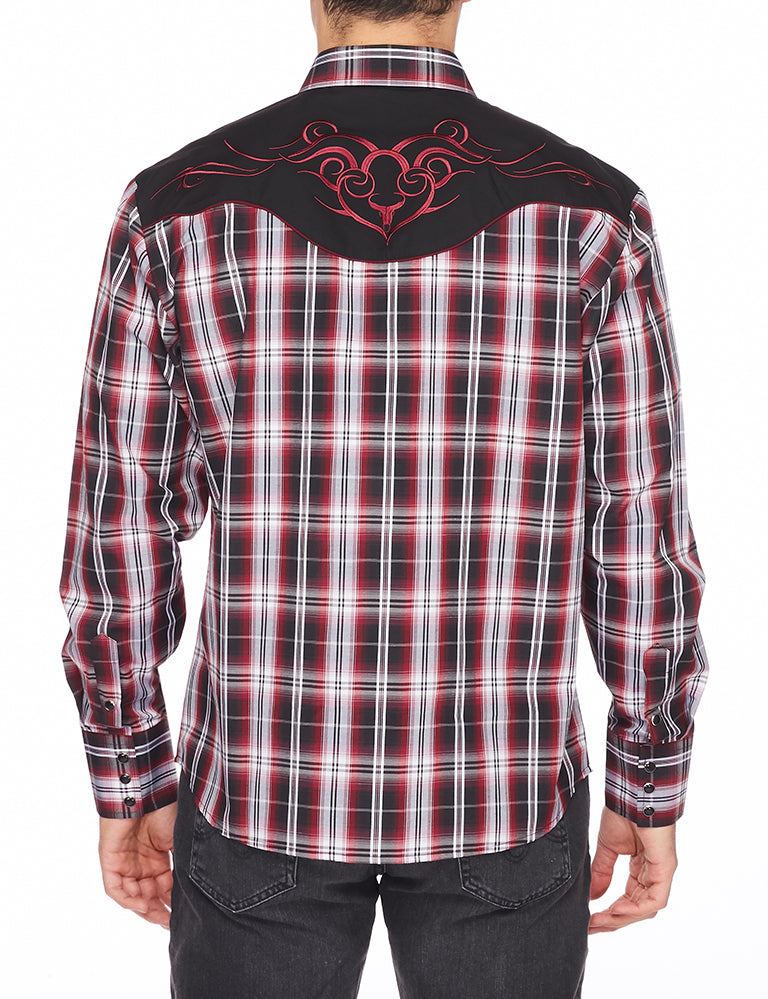 Men's Western Cowboy Embroidery Shirt - PS500-532