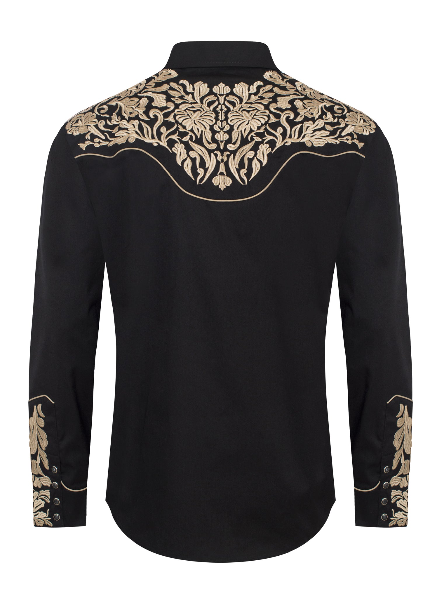 Men's Western Cowboy Embroidery Shirt-PS500L-EC-544