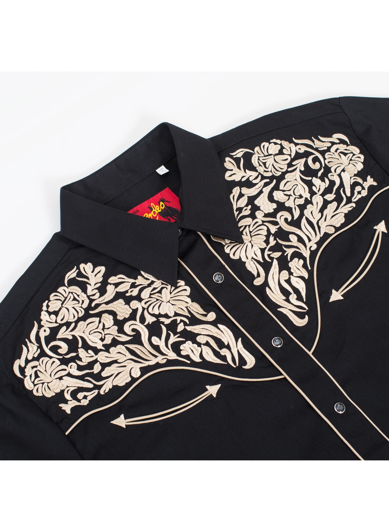 Men's Western Cowboy Embroidery Shirt-PS500L-EC-544