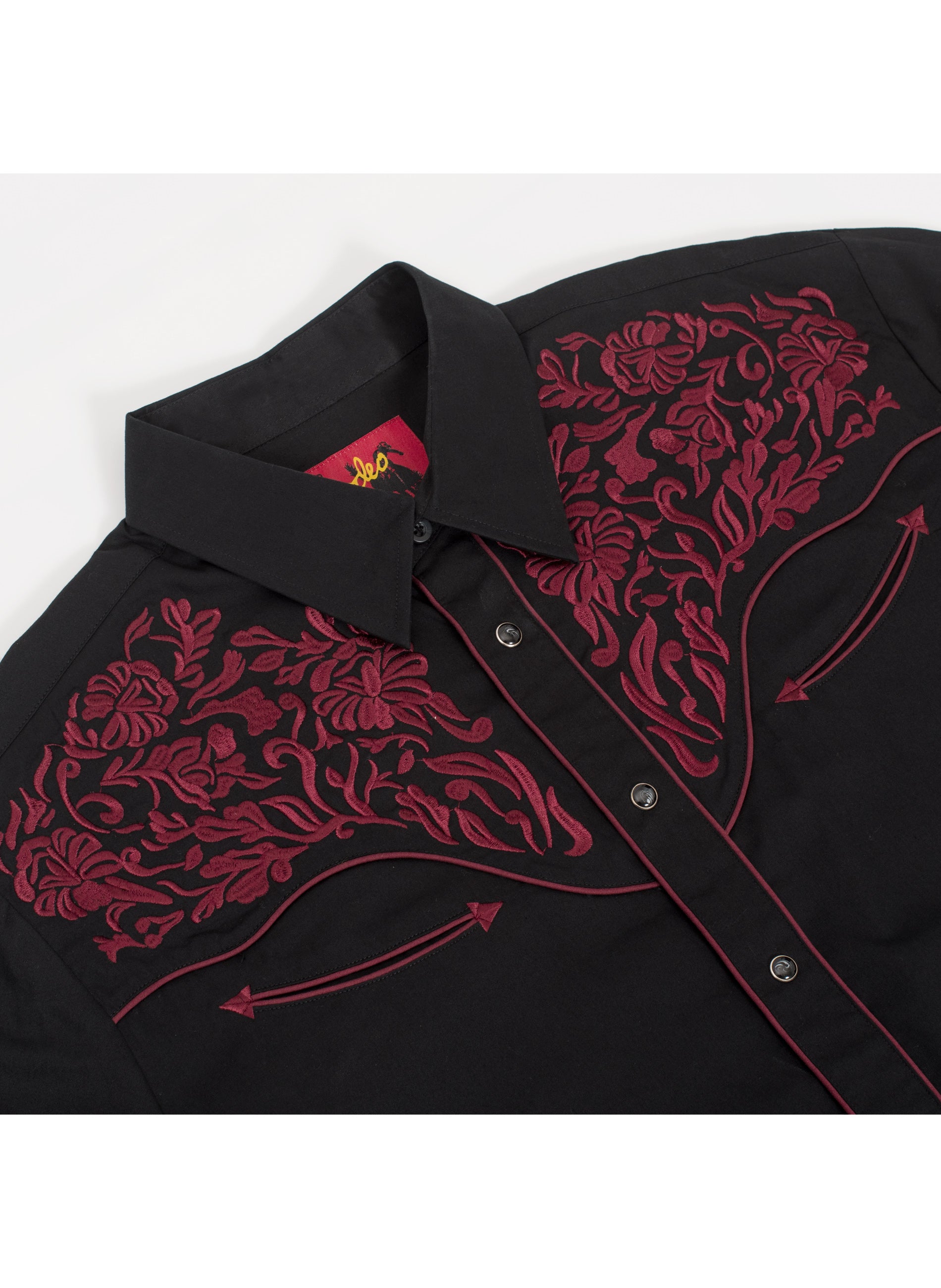 Men's Western Cowboy Embroidery Shirt-PS500L-EC-545